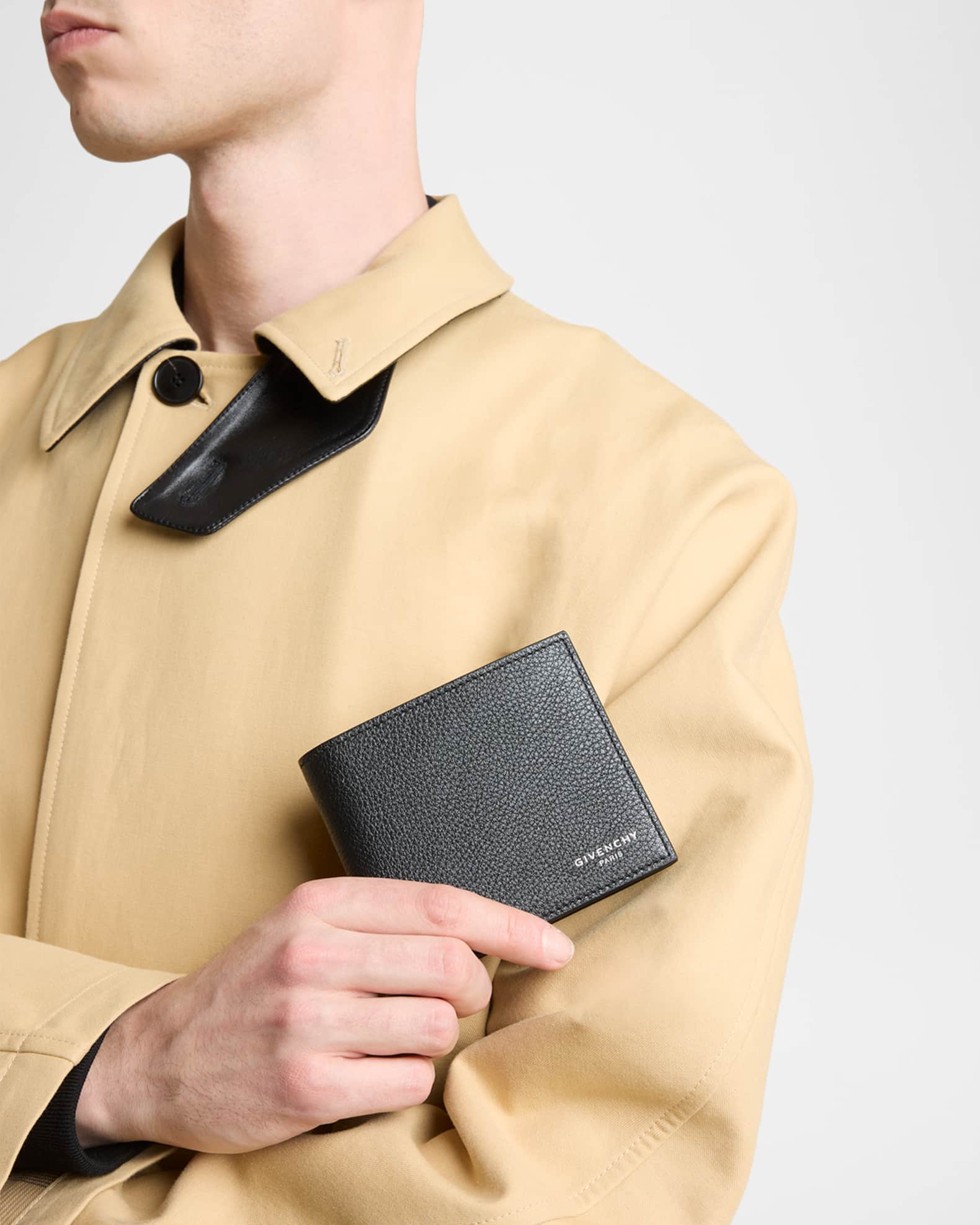 Givenchy Men's Leather Billfold Coin Wallet | Neiman Marcus