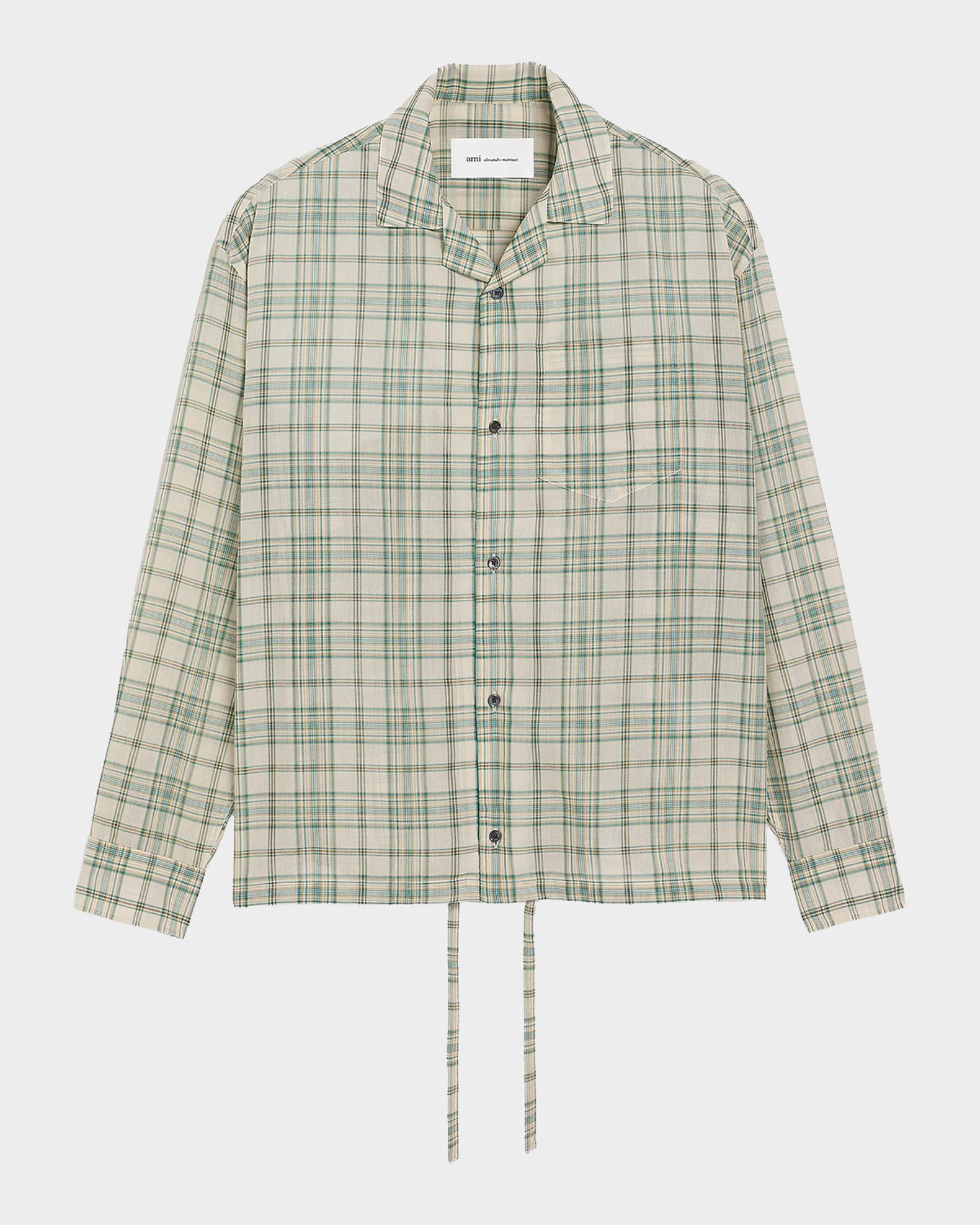 Ami Paris Men's Boxy-Fit Plaid Button-Down Shirt | Neiman Marcus