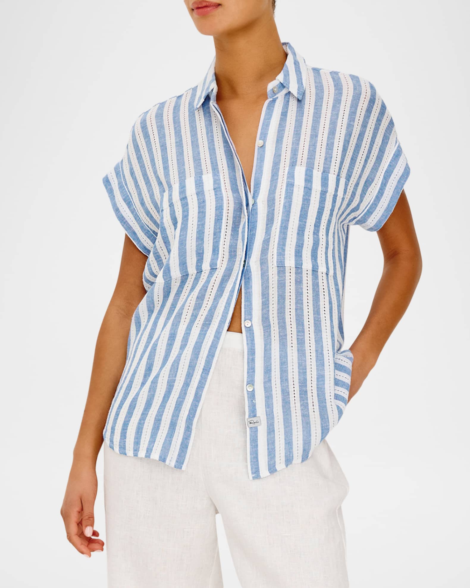 Rails / インディゴ ストライプ シャツ HUNTER SHIRT - INDIGO NAVY – Rails