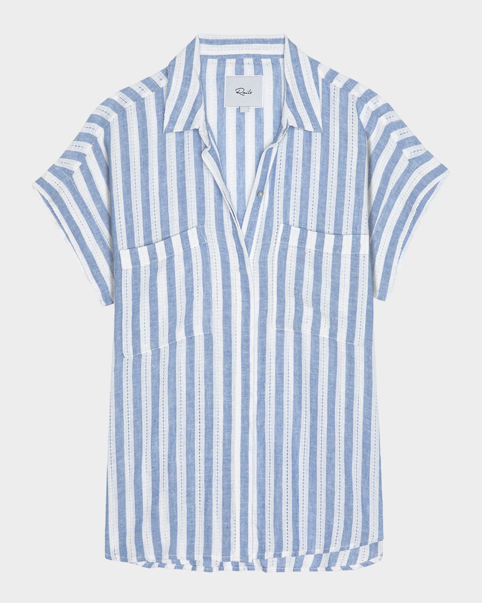 Rails Cito Stripe Short-Sleeve Shirt | Neiman Marcus