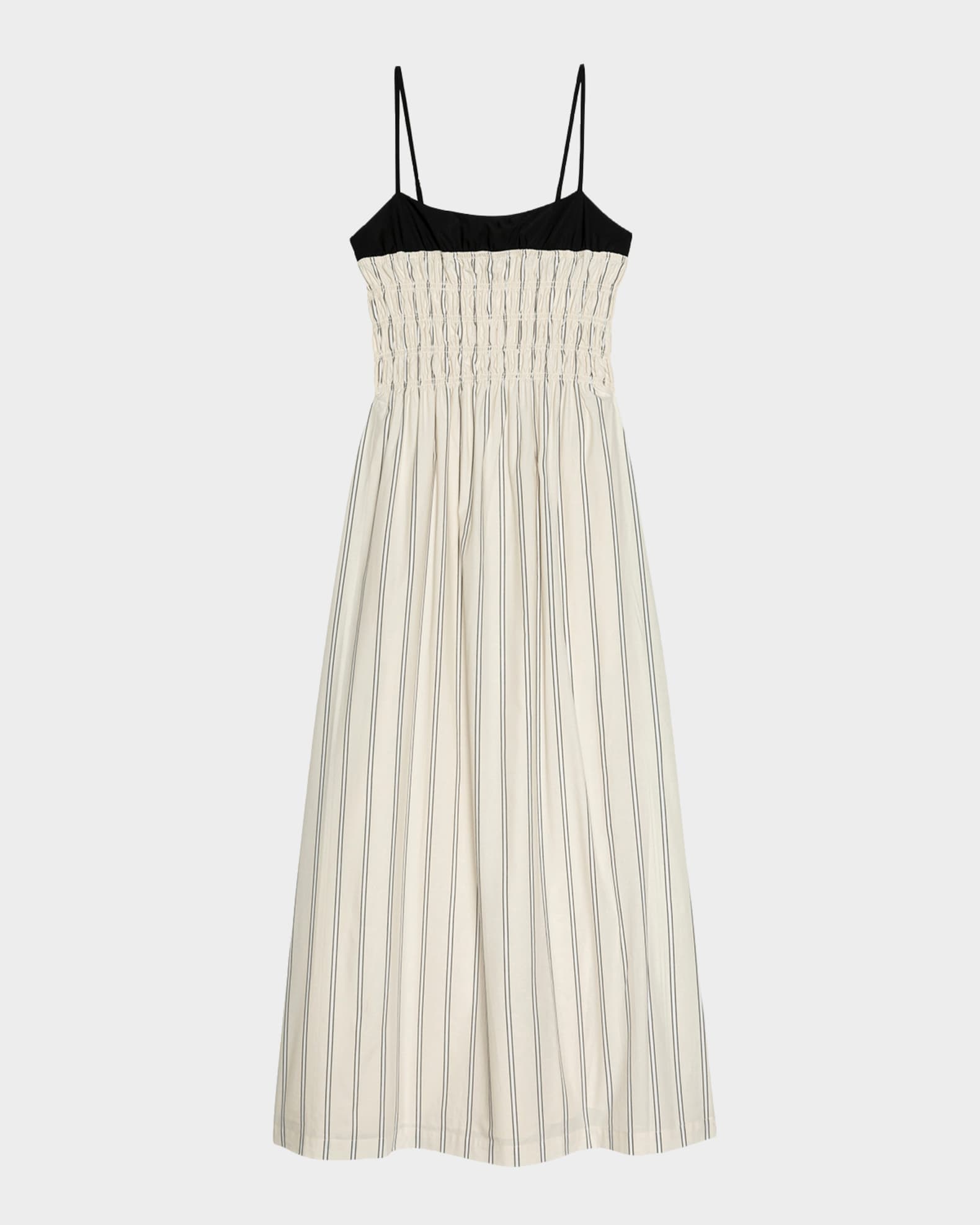 knee length dresses for ladies (S) 80s Blue/White Pinstripe Studded Midi Dress