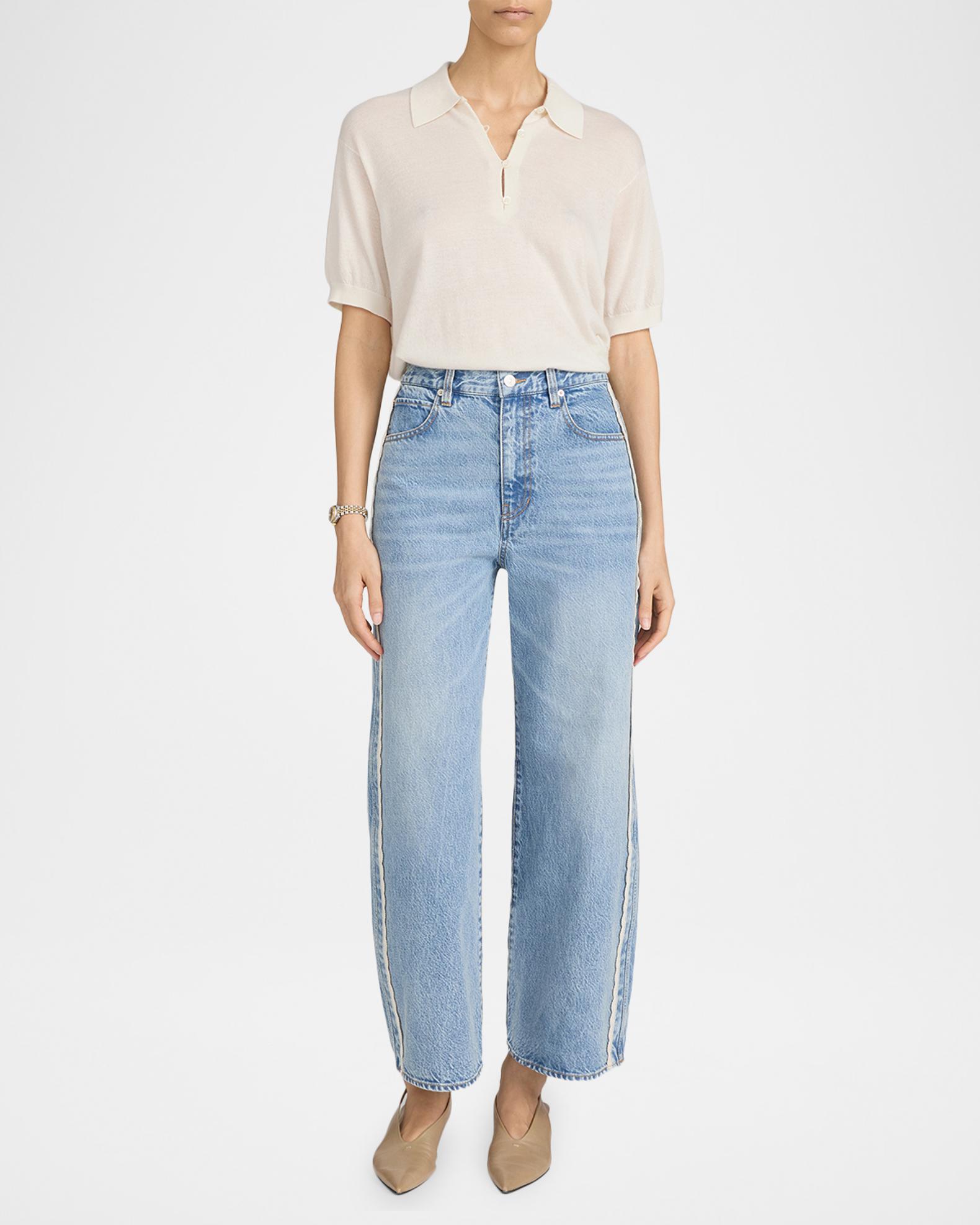 FRAME The Crochet Bow Jeans | Neiman Marcus