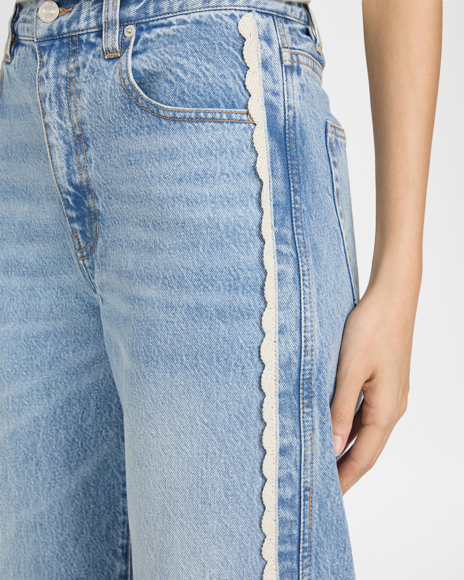 FRAME The Crochet Bow Jeans | Neiman Marcus