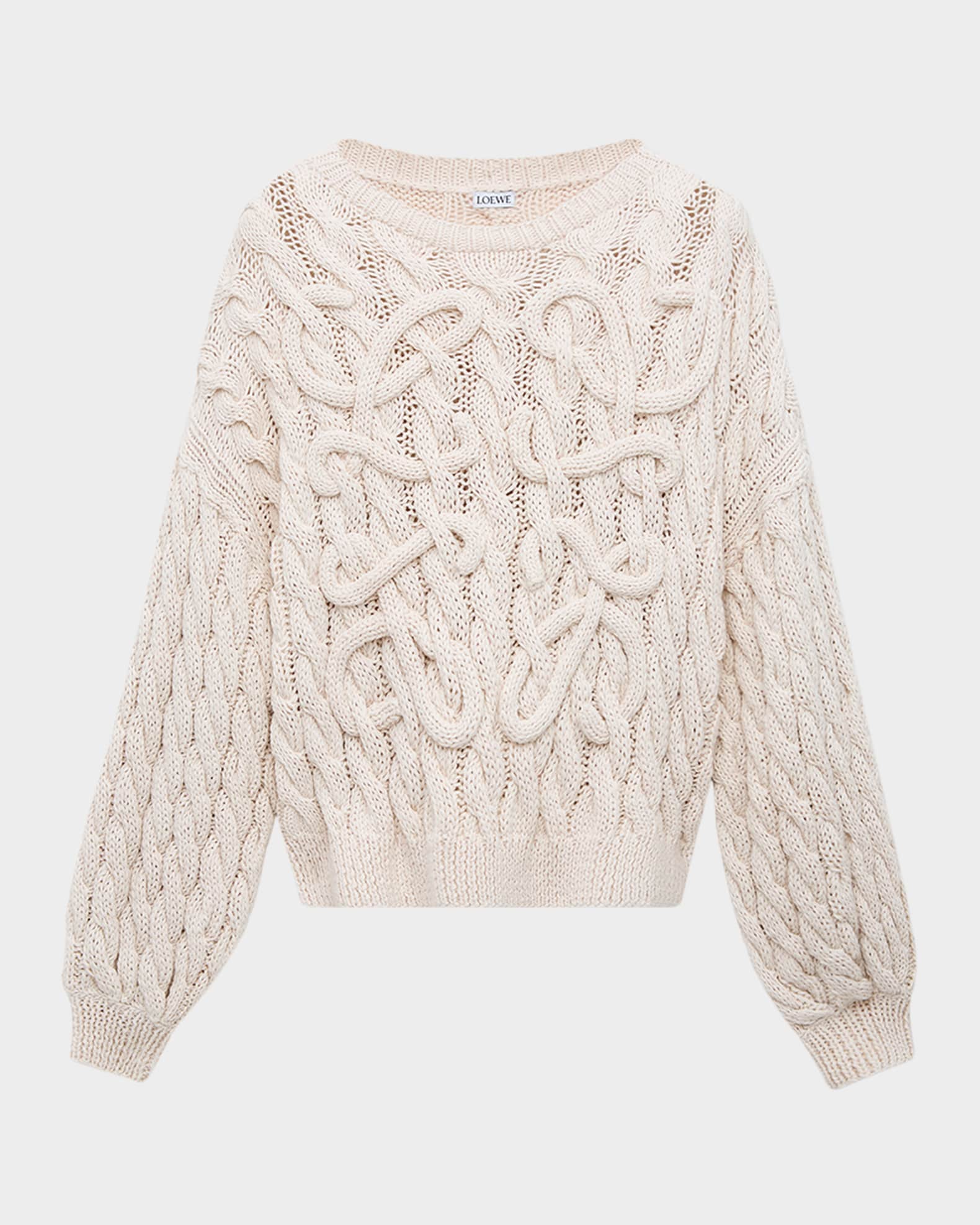 LOEWE x Paula's Ibiza ロエベ パウラズ イビザ 19AW 別注 イタリア製 PAULA NET SWEATER マルチボーダーフリンジクルーネックニット H3299250SM M MULTICOLOR セーター プルオーバー トップス【新古品】【中古】【LOEWE × Paula's Ibiza】 LOEWE - LOEWE x Paula's Ibiza ロエベ パウラズ イビザ 19AW 別注