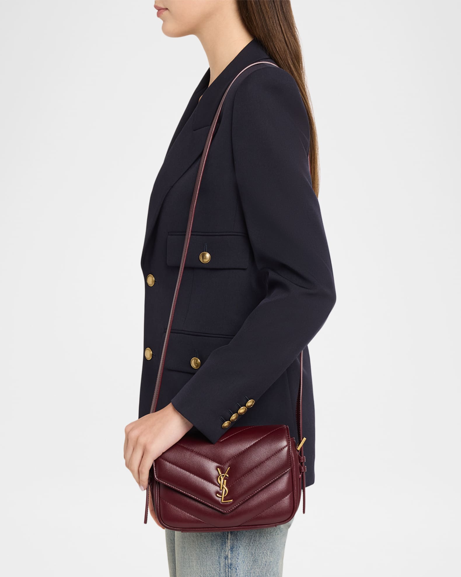 Saint Laurent Toy Loulou YSL Quilted Leather Crossbody Bag