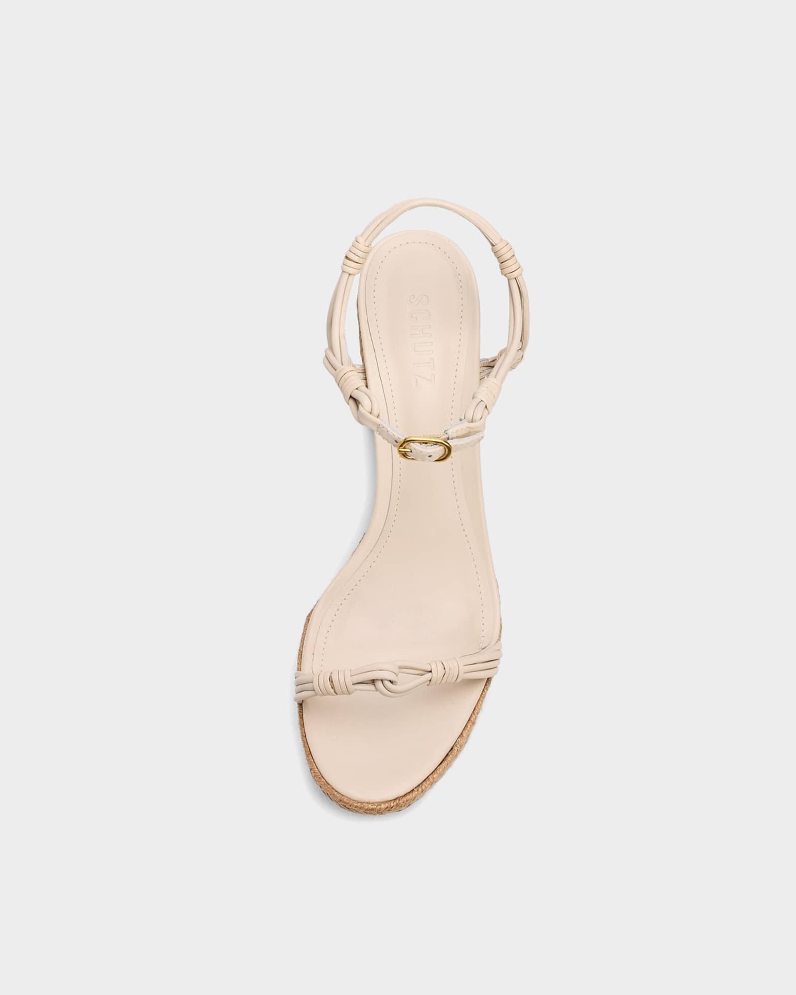 Schutz Nara 100MM Leather Espadrille Platform Sandals | Neiman Marcus