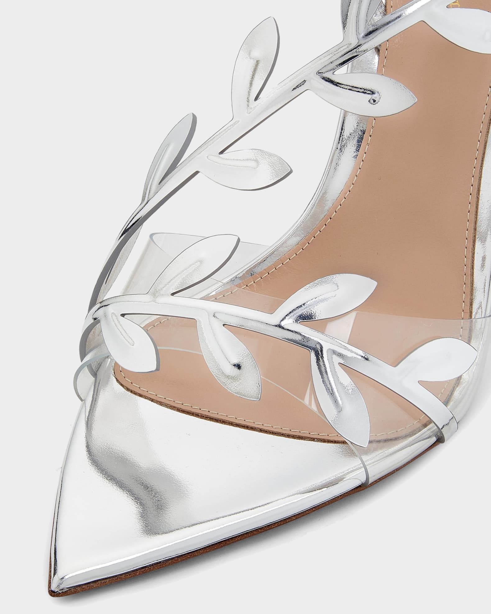 Gianvito Rossi Flavia 105mm Branch Slingback Sandals | Neiman Marcus