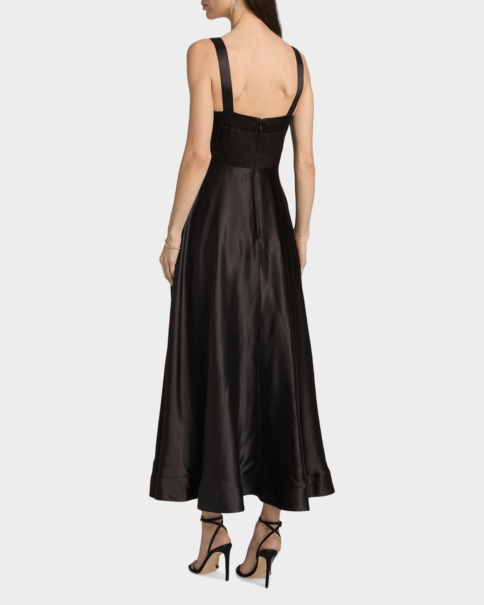 cocktail dresses at neiman marcus As It May Women's Satin Embroidered Floral Dress - Black Simply sexy. A slinky slip