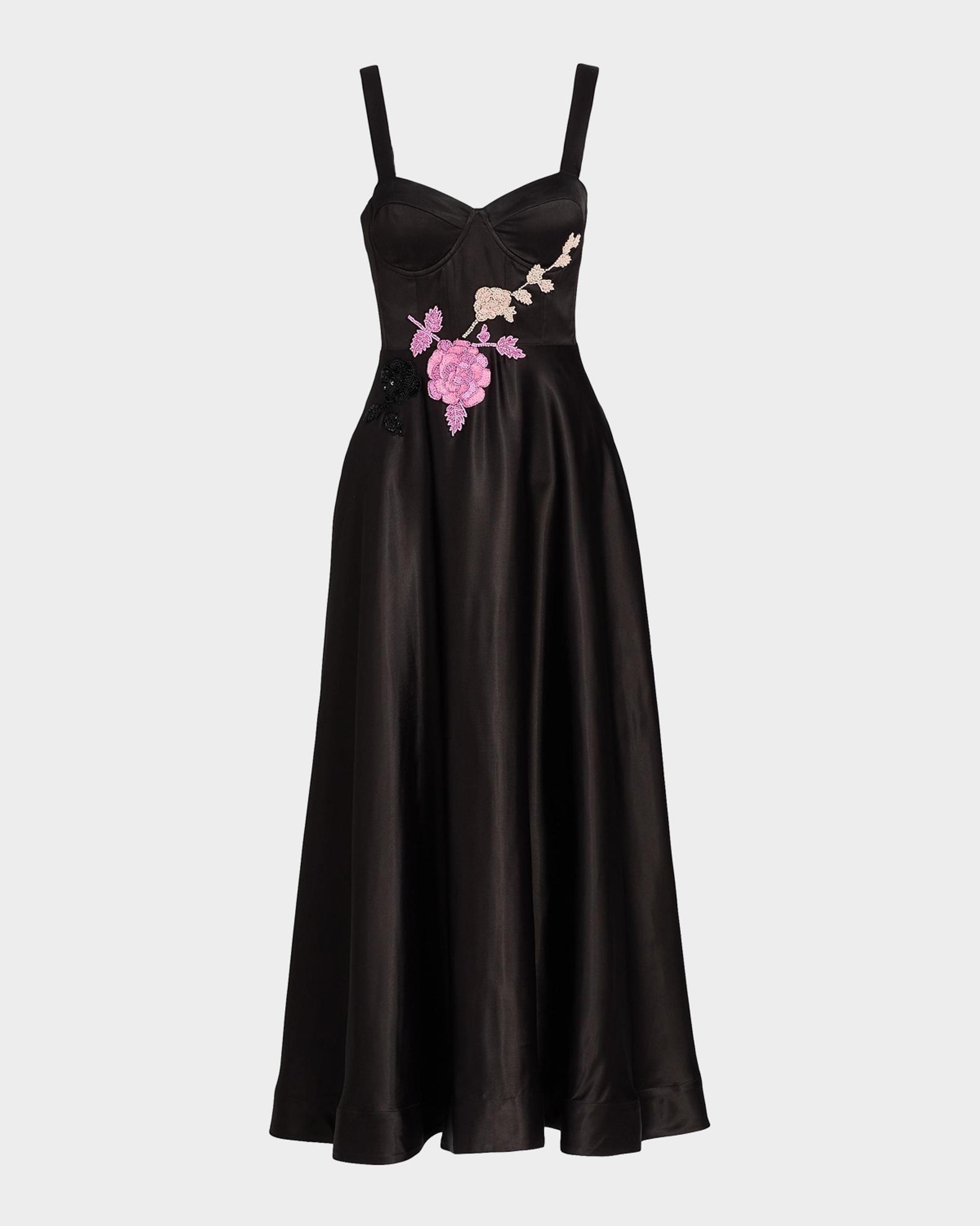 black embroidered cocktail dress Black Floral Embroidered Mermaid Maxi Dress | Womens | XX-Small (Available in XS, S, M, L, XL) | 100% Polyester | Lulus