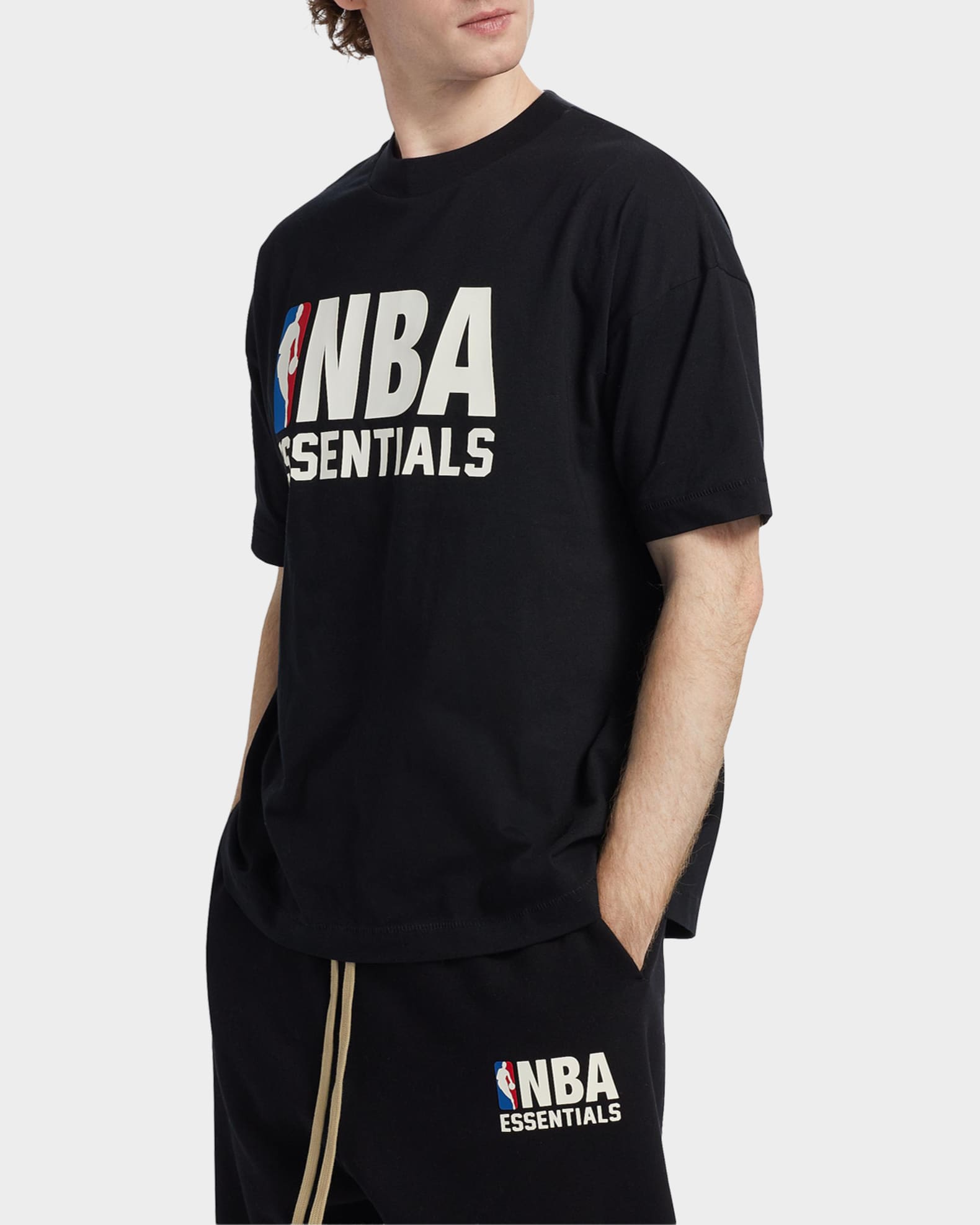 Fear of God Essentials x NBA Men's Cotton Logo Oversized Fit T