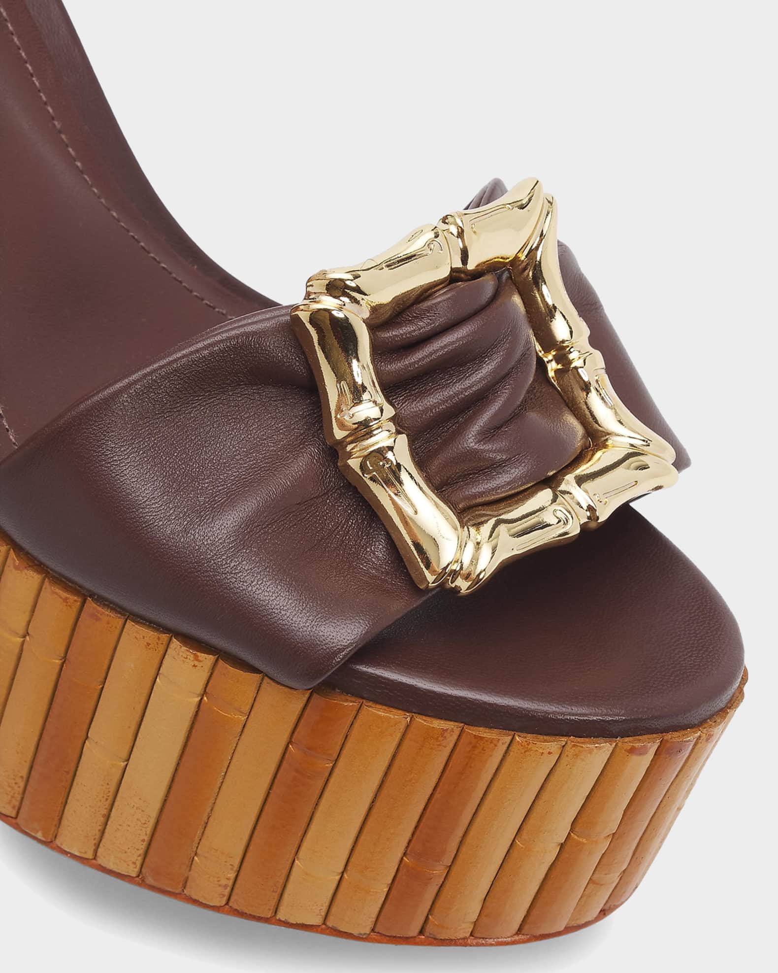 Schutz Enola 120MM Leather Platform Sandals | Neiman Marcus