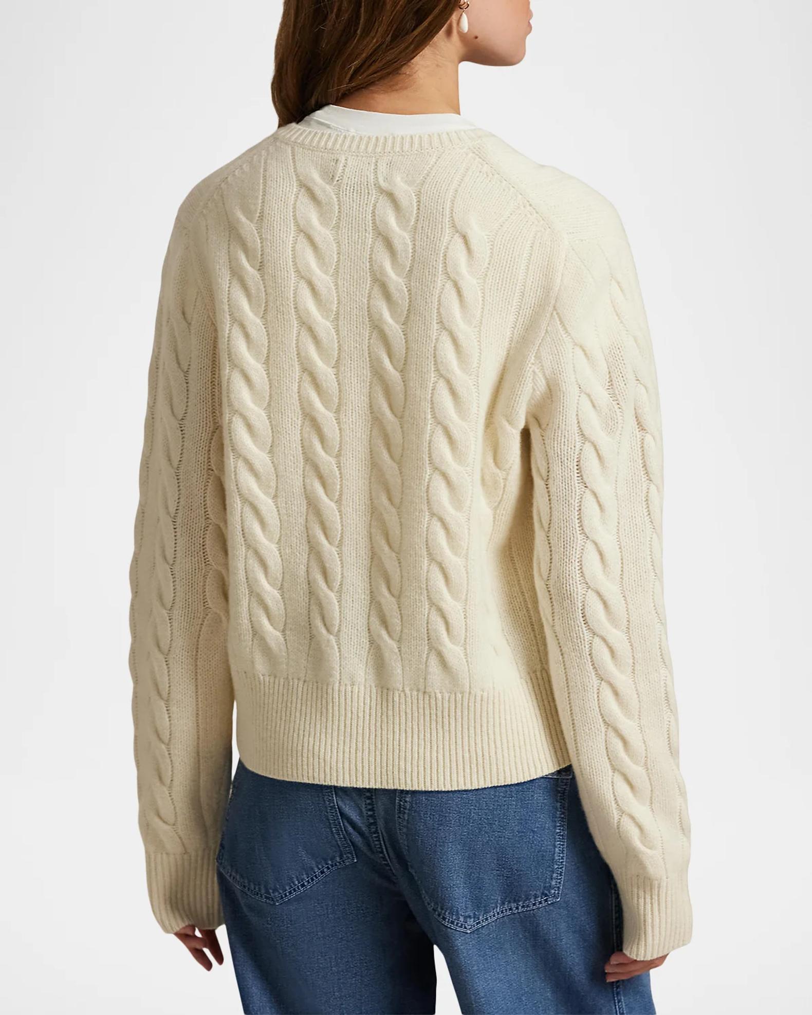 Polo Ralph Lauren Cable-Knit Wool-Cashmere Cardigan | Neiman Marcus