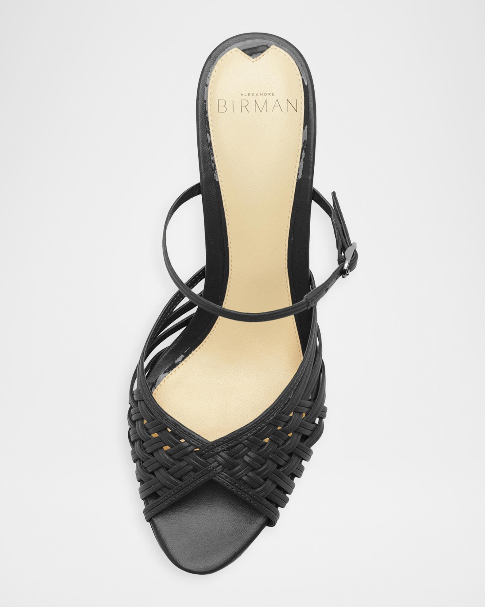 Alexandre Birman 75mm Lilian Leather Wedge Mules | Neiman Marcus