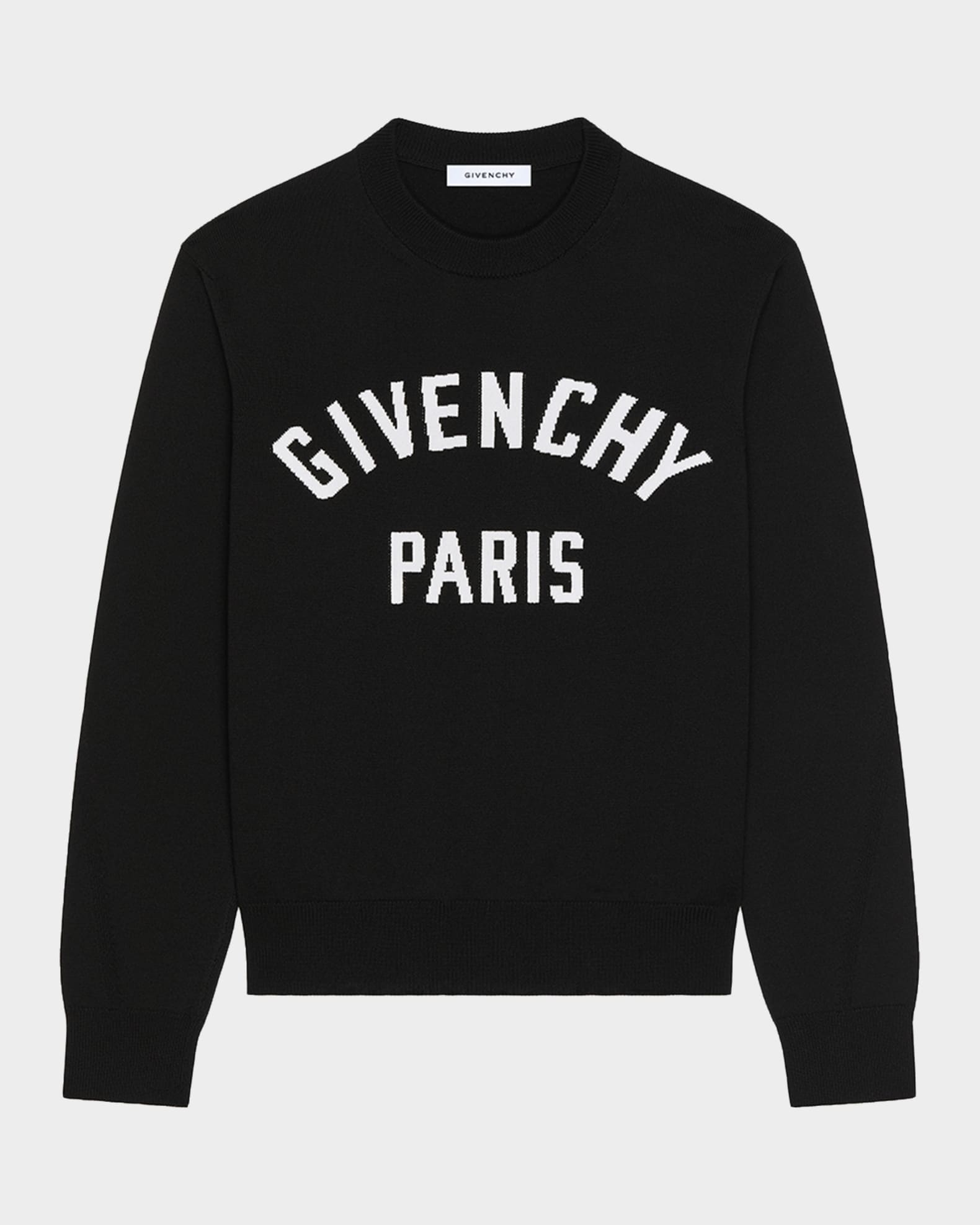 Givenchy Men's Logo Cotton-Blend Crewneck Sweater | Neiman Marcus