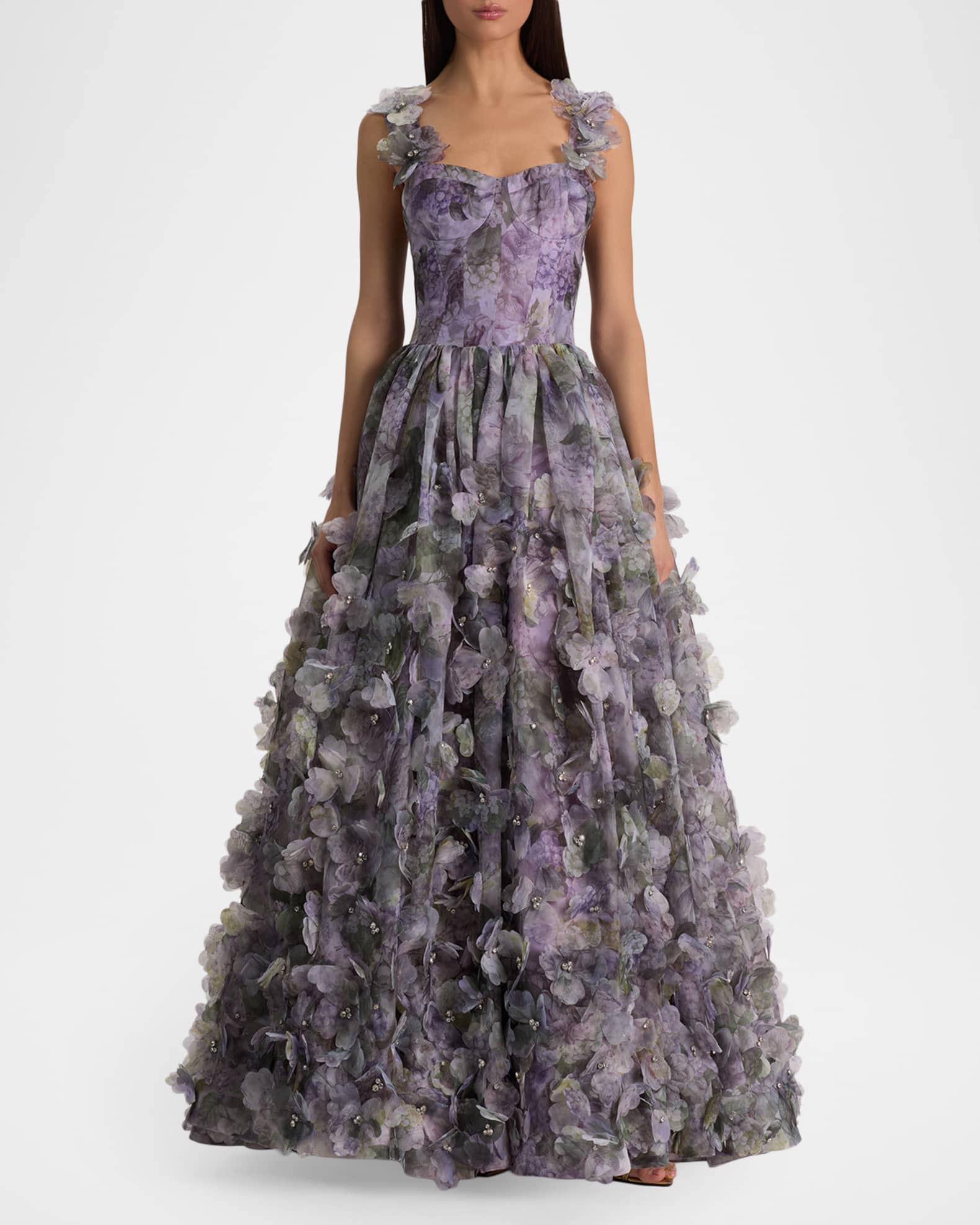 Alice + Olivia Calissa Embellished Ballgown, Size 0