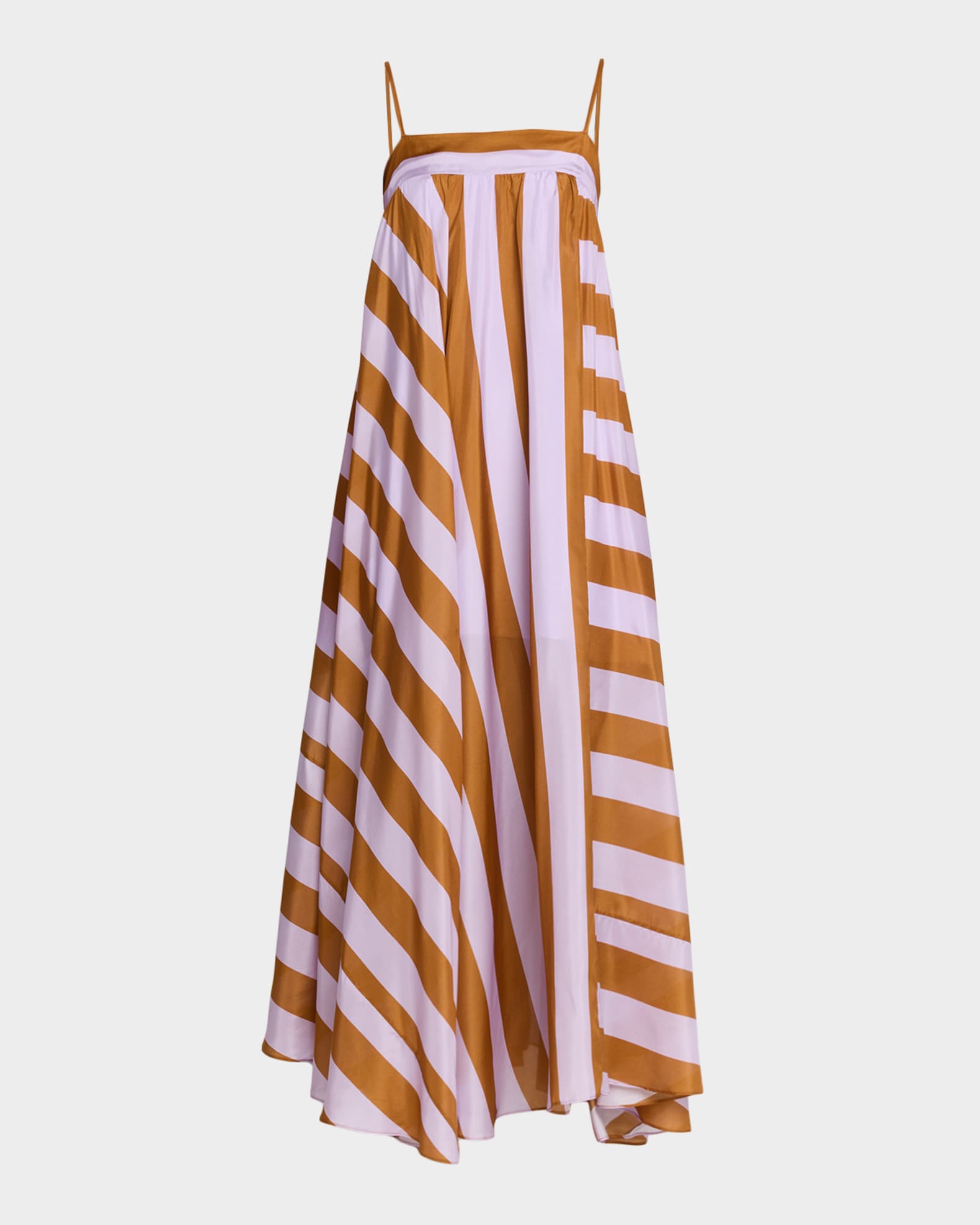 blue and orange striped maxi dress Beach Daze Striped Maxi Dress ~ Navy & Coral main image 1