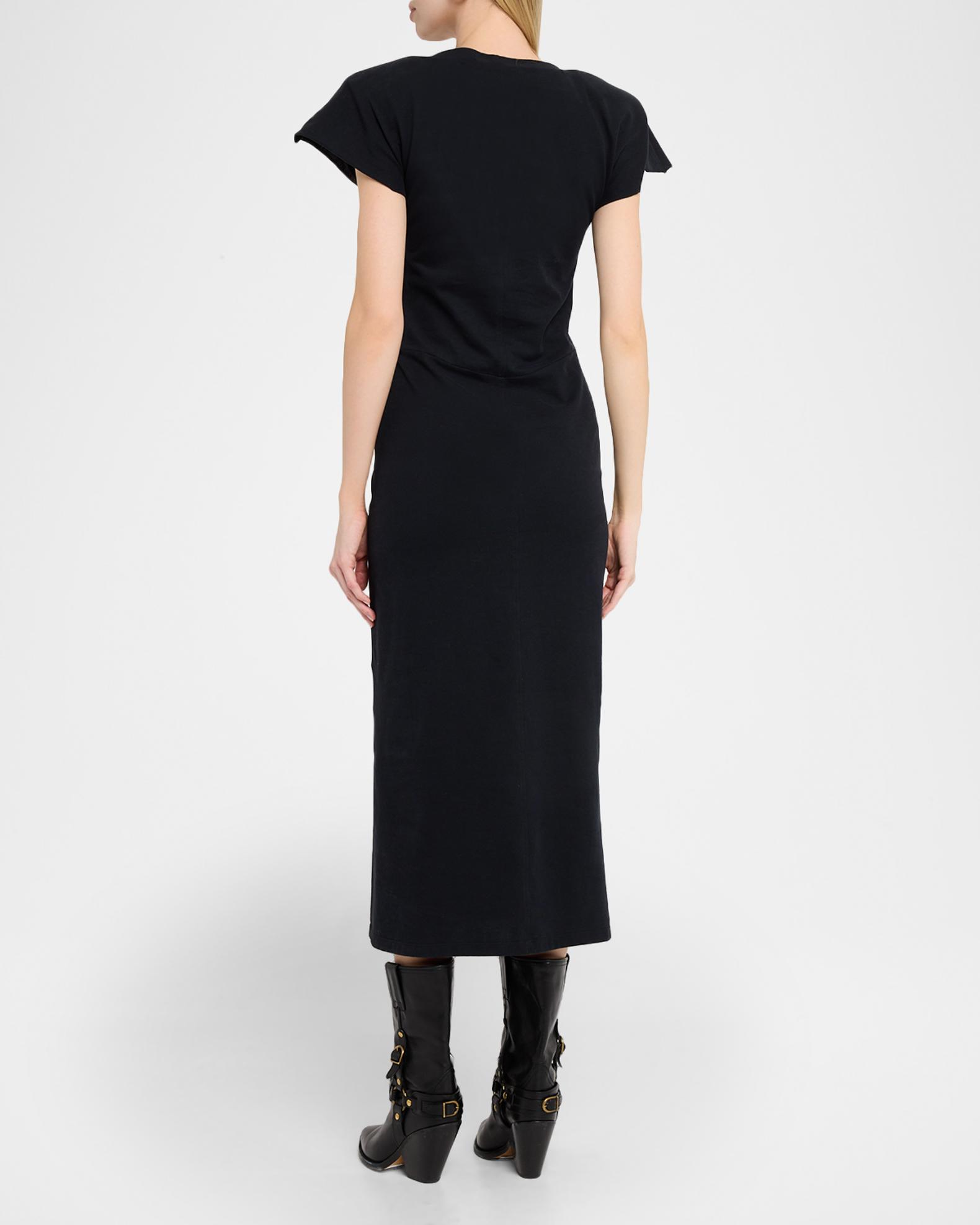 gathered waist jersey dress Nadra - Female - Black - Size 42 VENDOR COLOR-RED ROUGE