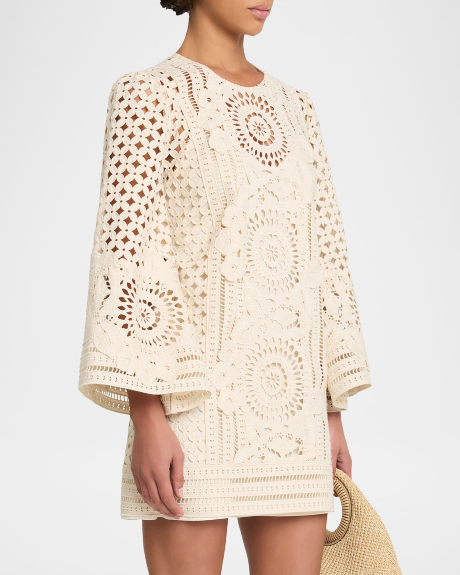 Zimmermann Indra Embroidered Mini Dress | Neiman Marcus