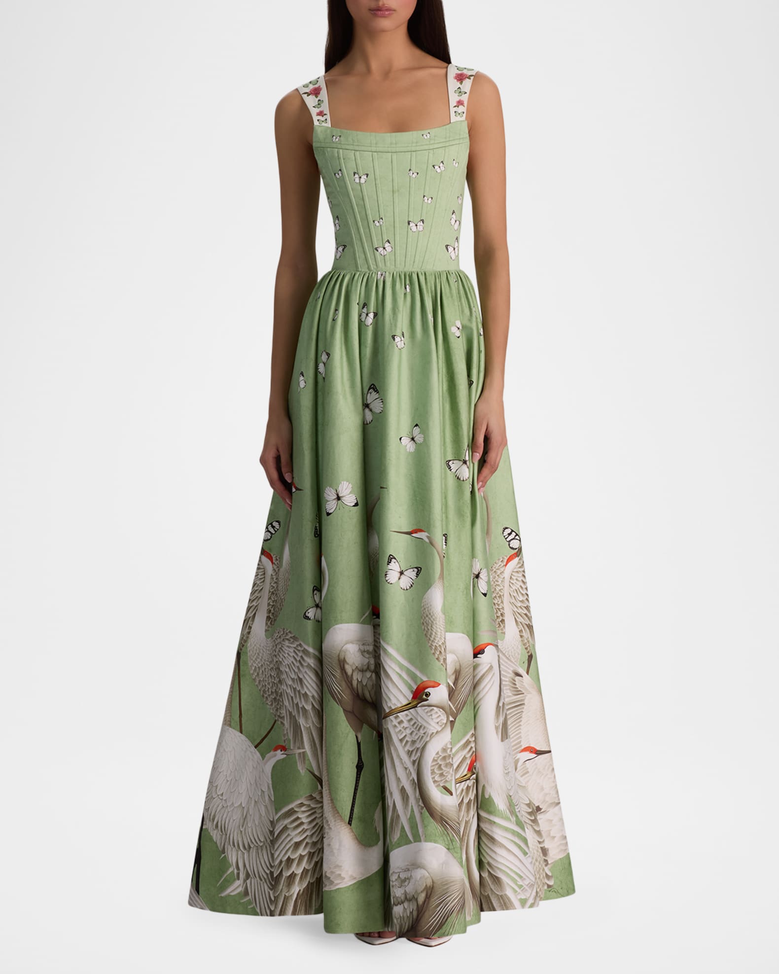 ALICE + OLIVIA Guinevere Bustier Maxi Dress | Neiman Marcus