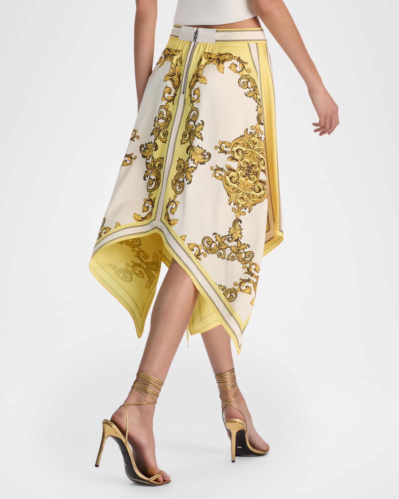 ALICE + OLIVIA Davina Handkerchief Midi Skirt | Neiman Marcus