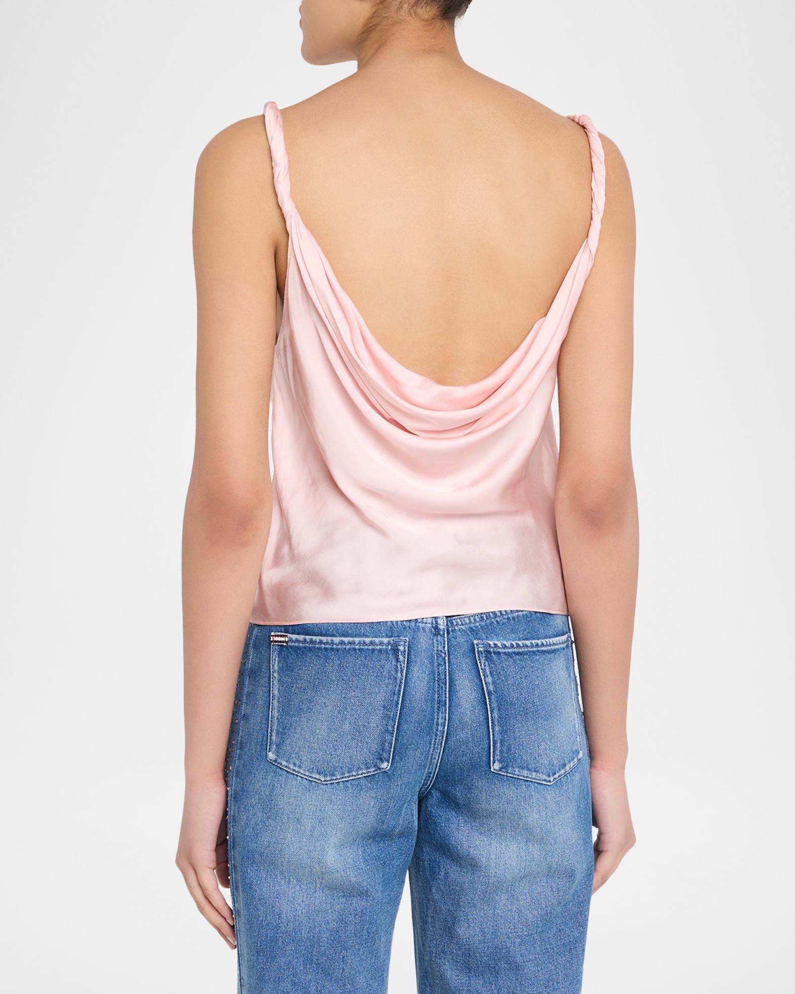 ALICE + OLIVIA Monique Twist Strap Cowl-Neck Blouse | Neiman Marcus
