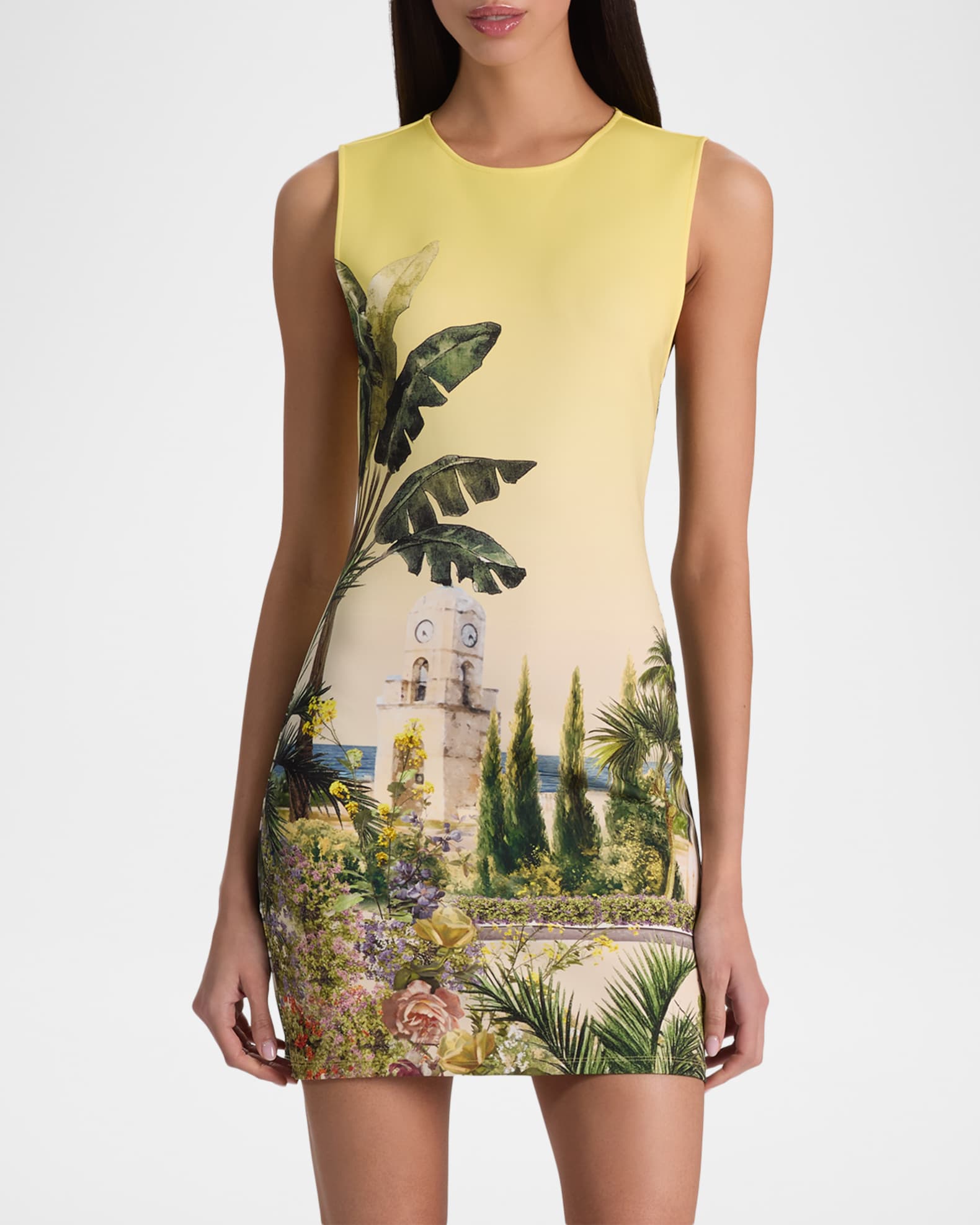 alice and olivia wynell mini dress WYNELL MINI DRESS in BLACK/OFF WHITE