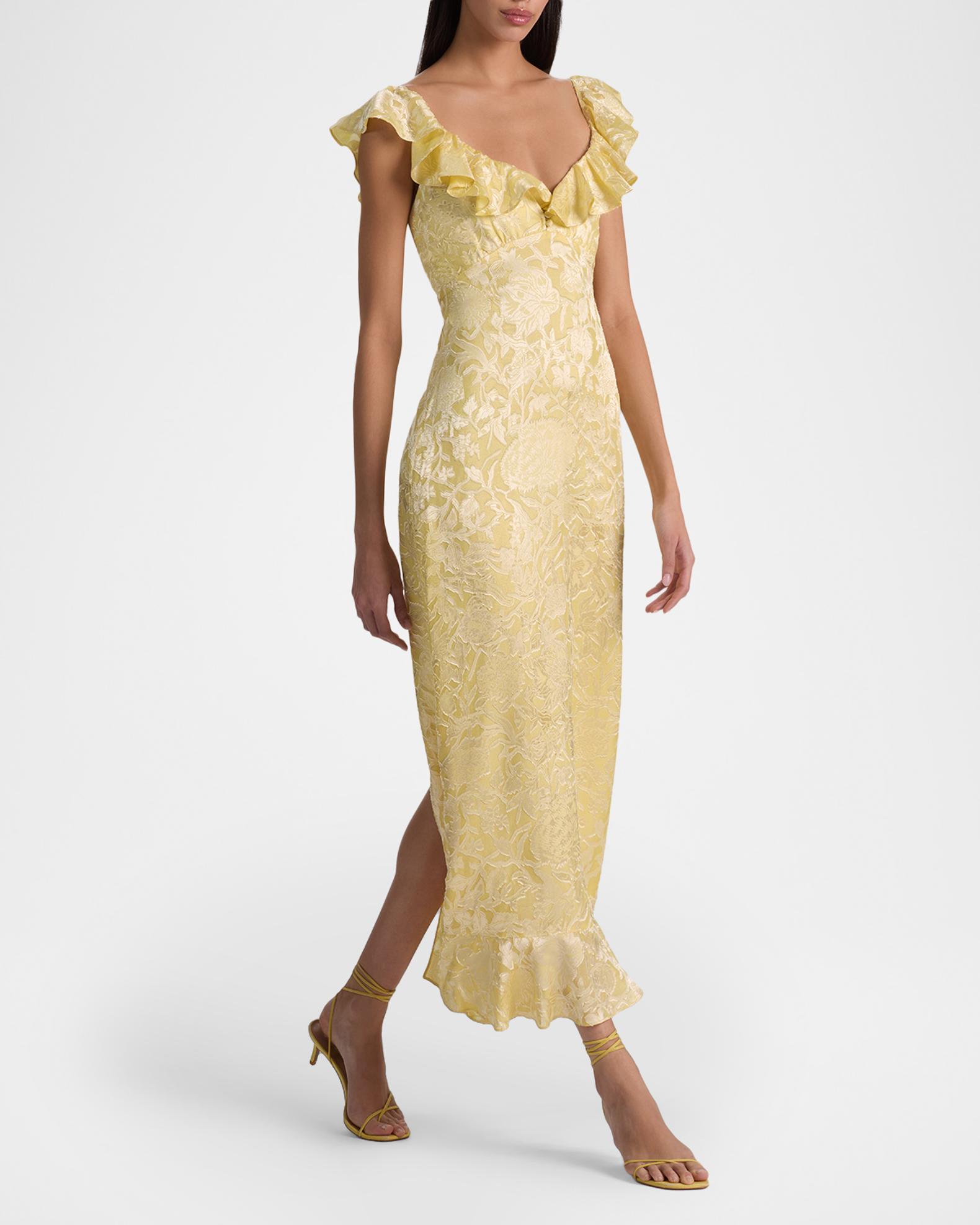 ALICE + OLIVIA Gemma Ruffled Floral Maxi Dress | Neiman Marcus