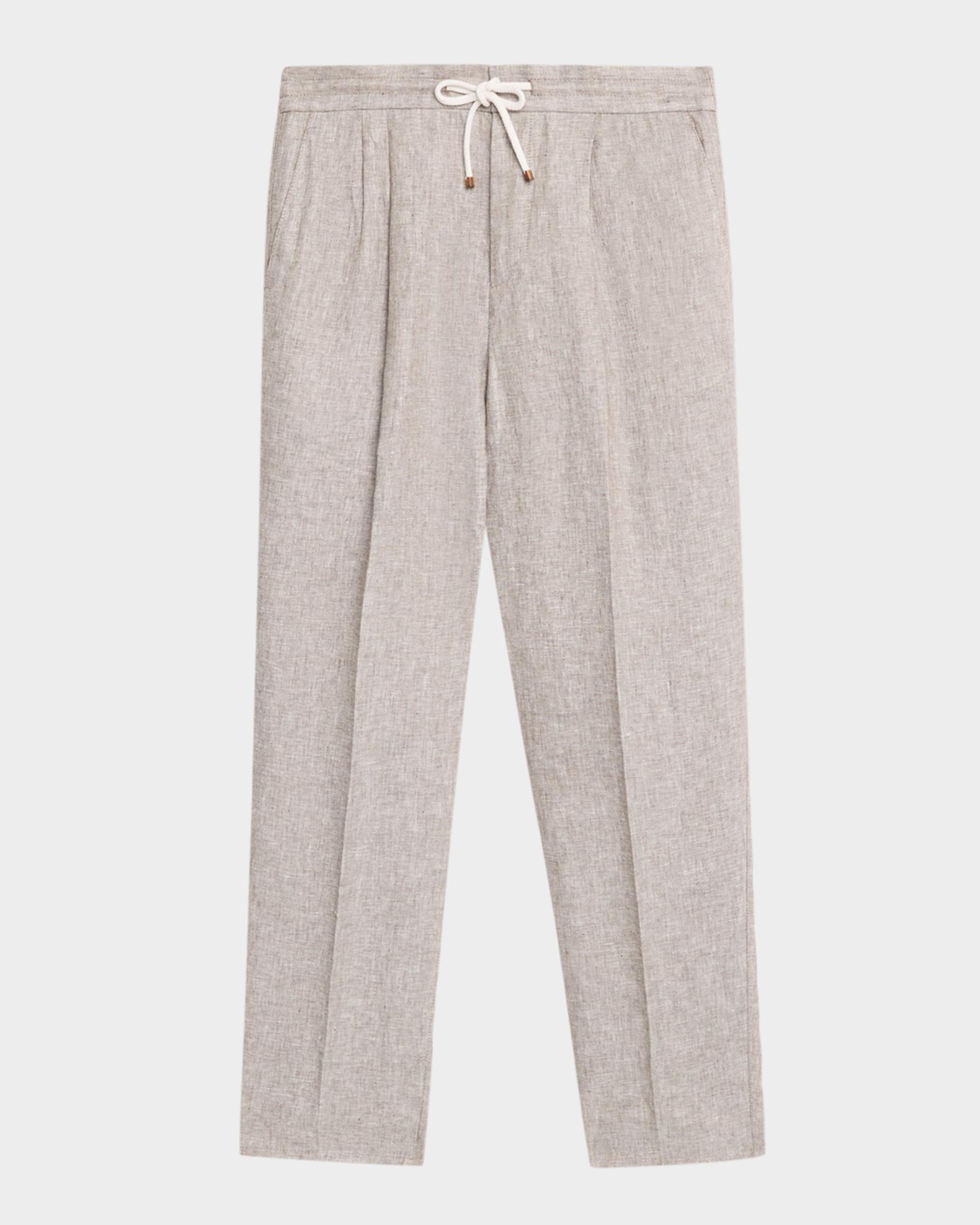 Brunello Cucinelli Men's Double-Pleated Linen Drawstring Pants | Neiman ...