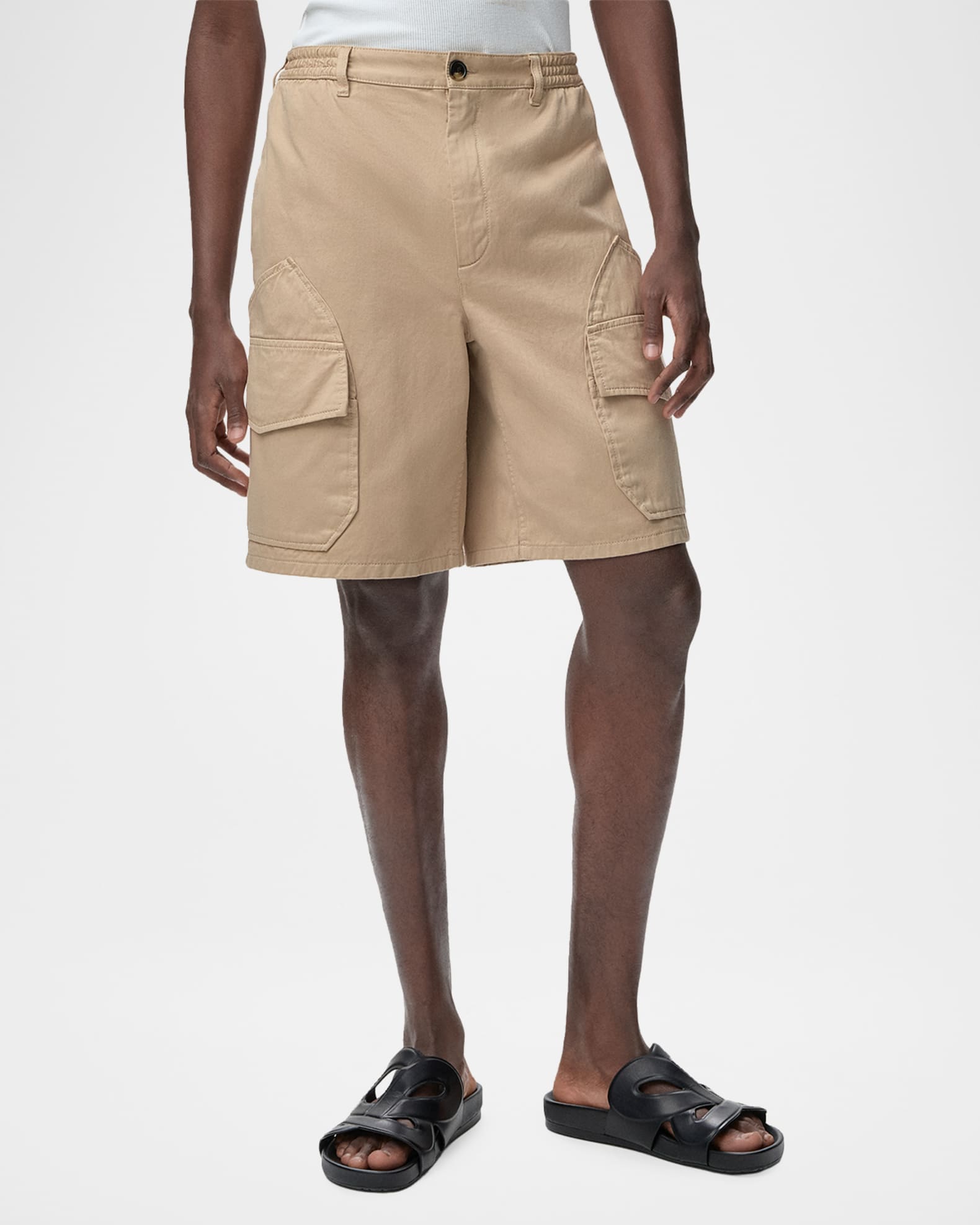 Loewe x Paula's Ibiza Men's Washed Cotton Cargo Shorts | Neiman Marcus