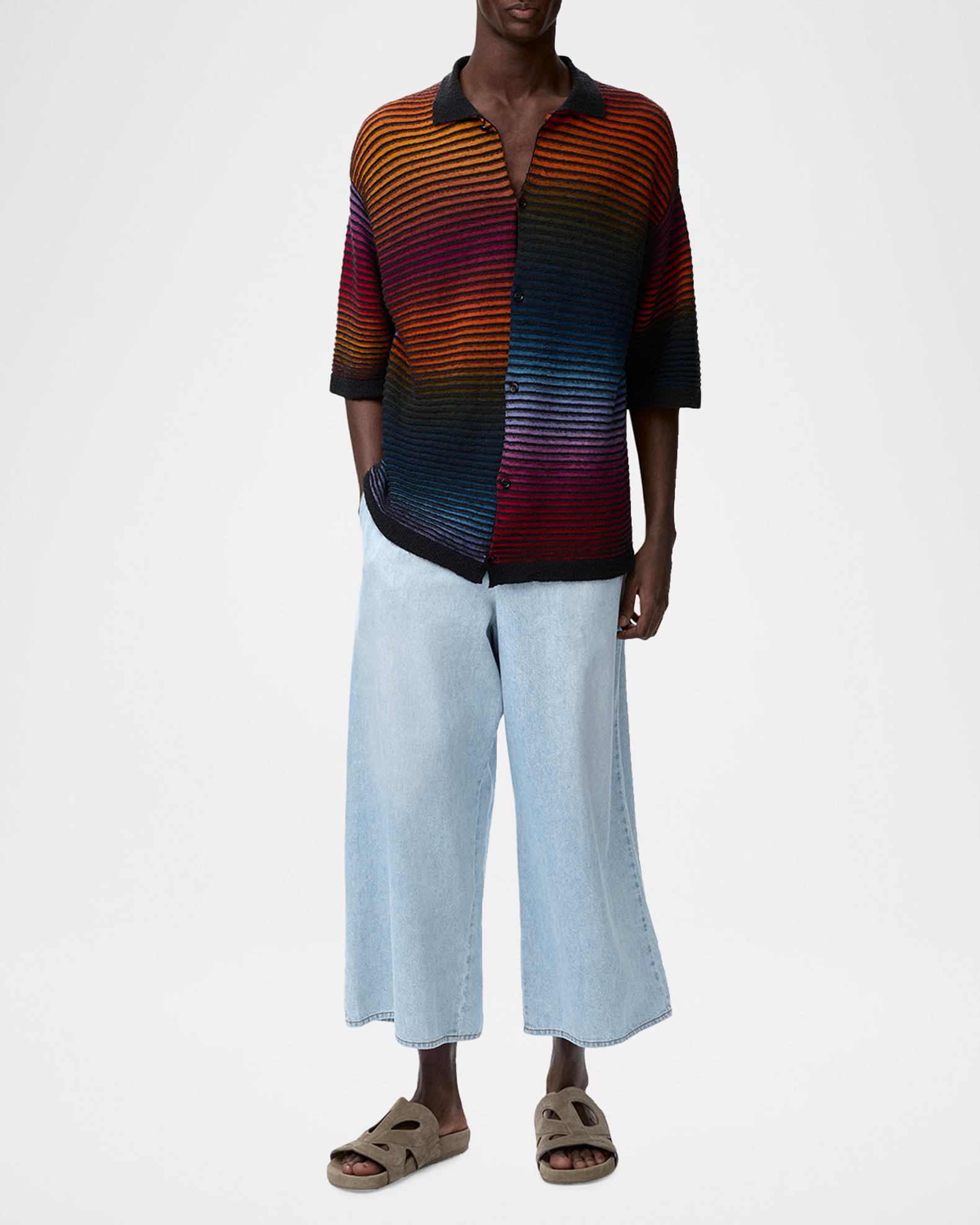 LOEWE x Paula's Ibiza Men's Denim Cropped Wide-Leg Drawstring