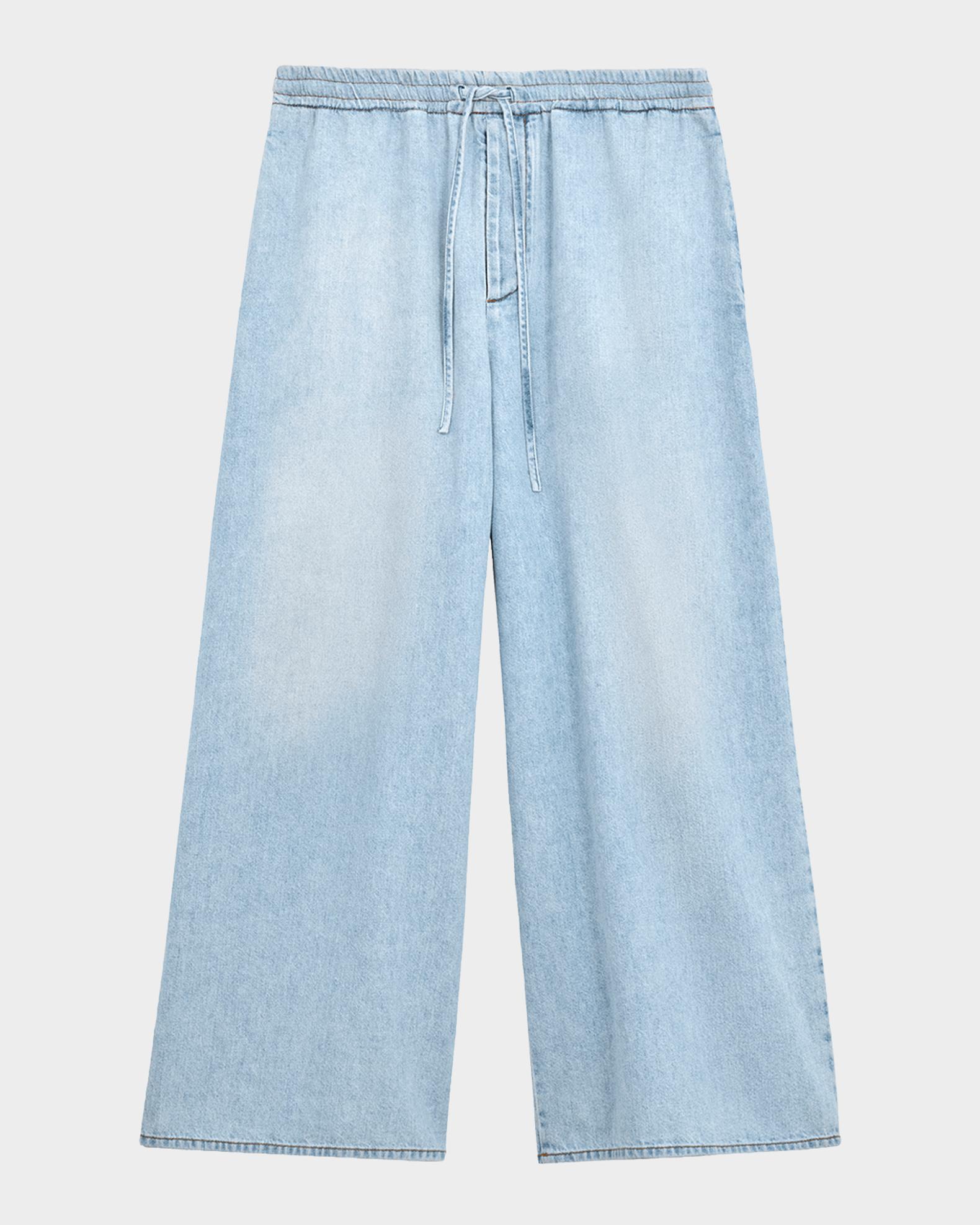 Loewe x Paula's Ibiza Men's Denim Cropped Wide-Leg Drawstring