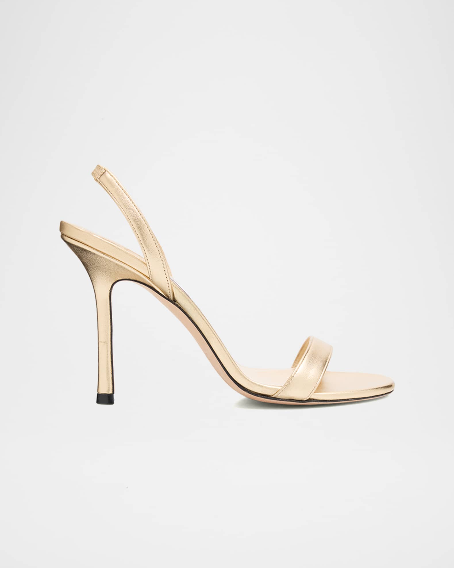 Jimmy Choo 85mm Jenn Metallic Leather Sandals | Neiman Marcus