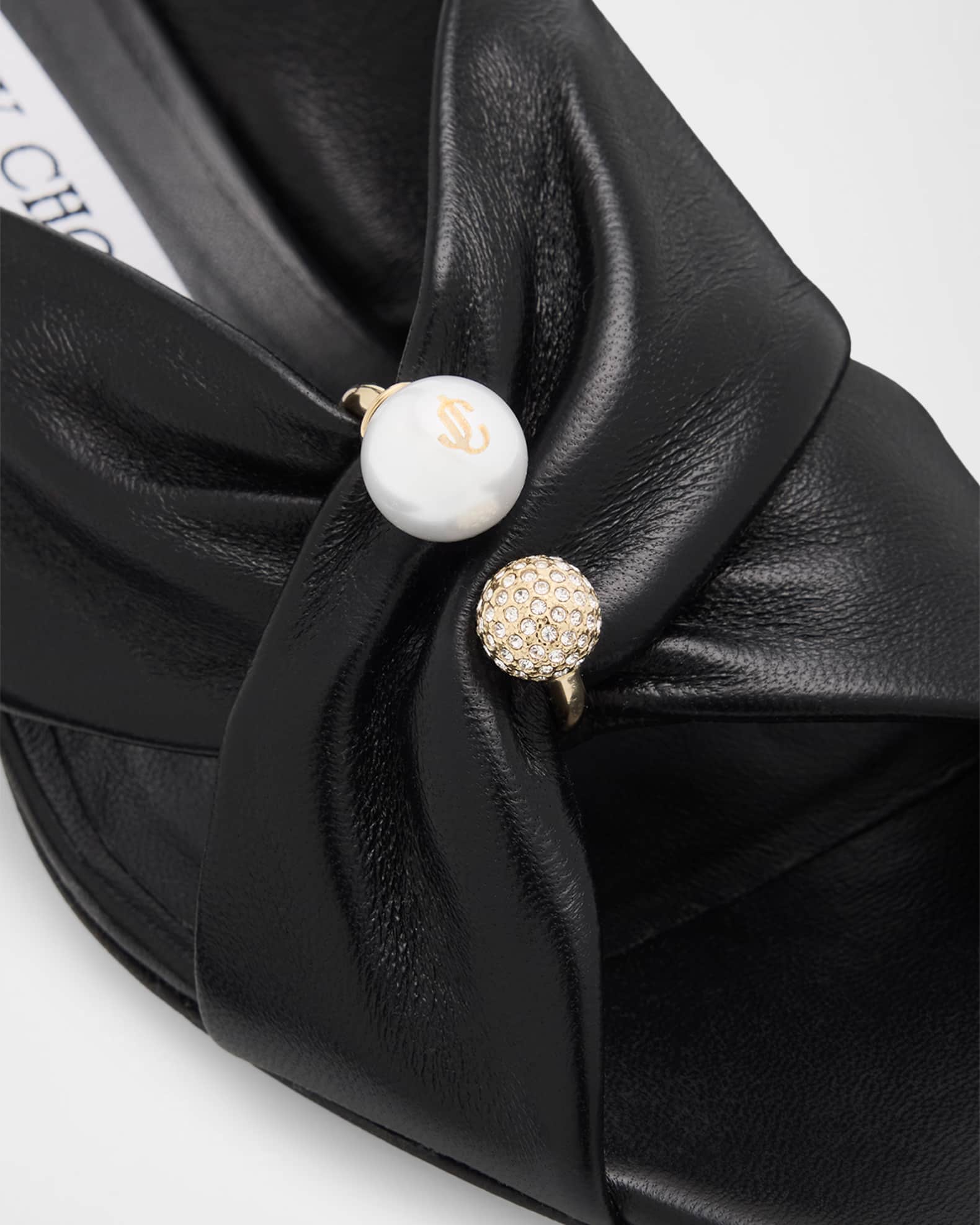 Jimmy Choo 45mm Rafi Leather Mules | Neiman Marcus
