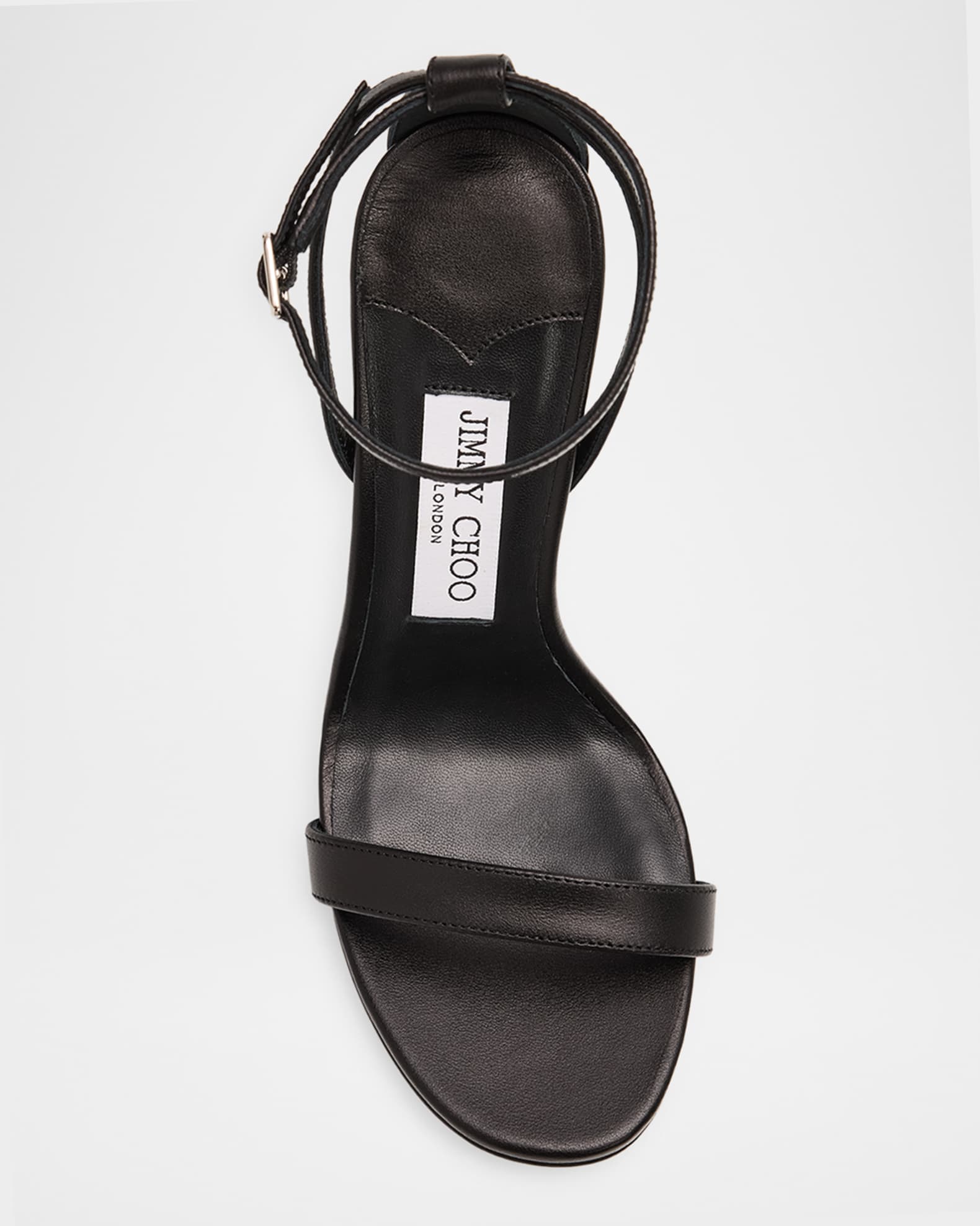 Jimmy Choo 120mm Moza Leather Platform Ankle-Strap Sandals