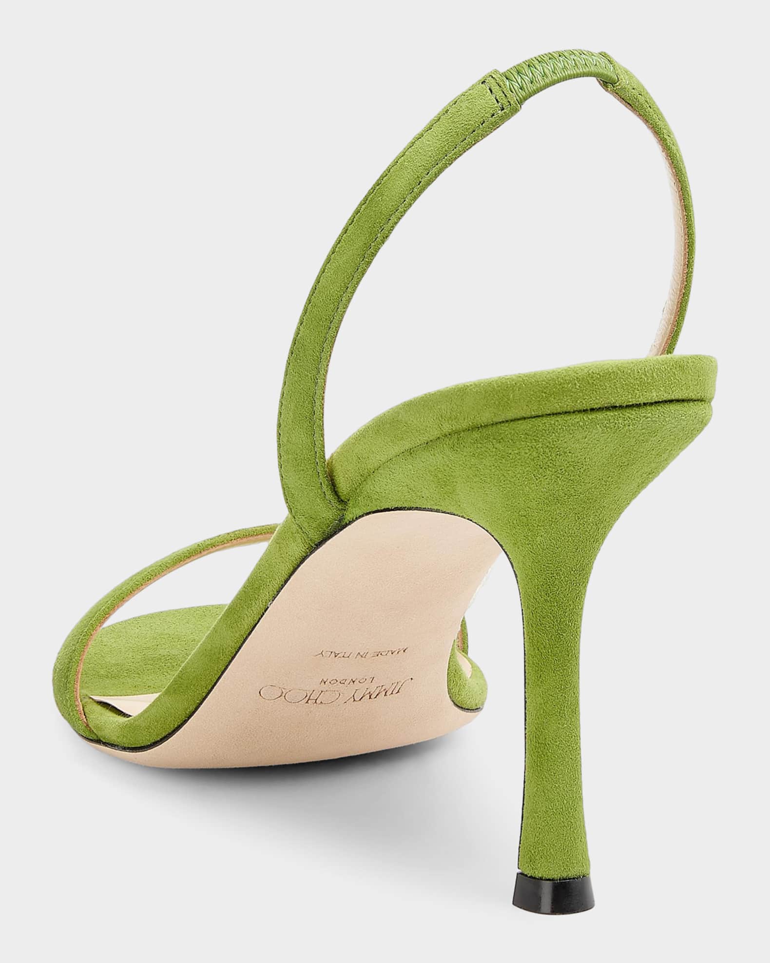 Jimmy Choo 85mm Jenn Suede Sandals | Neiman Marcus