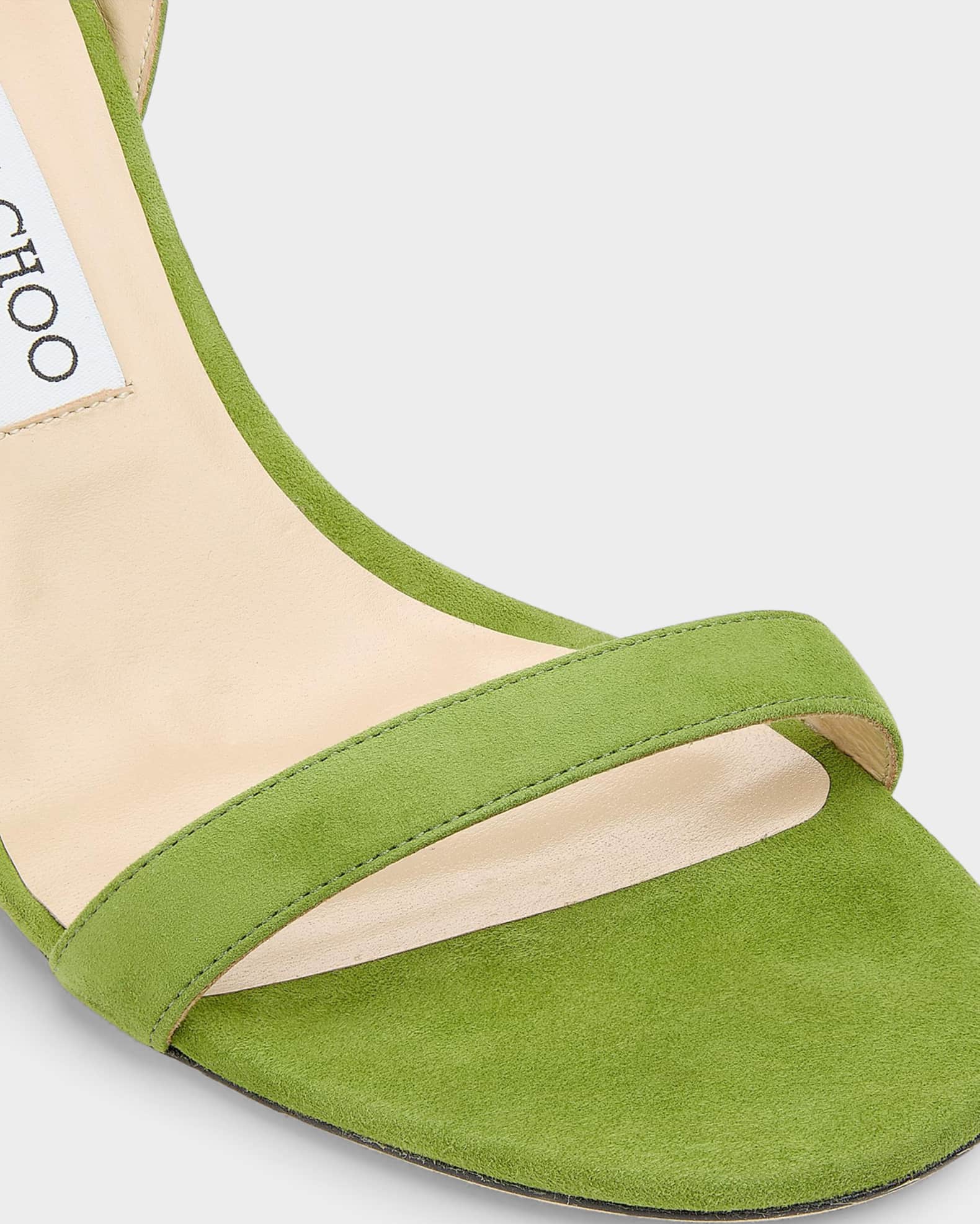 Jimmy Choo 85mm Jenn Suede Sandals | Neiman Marcus