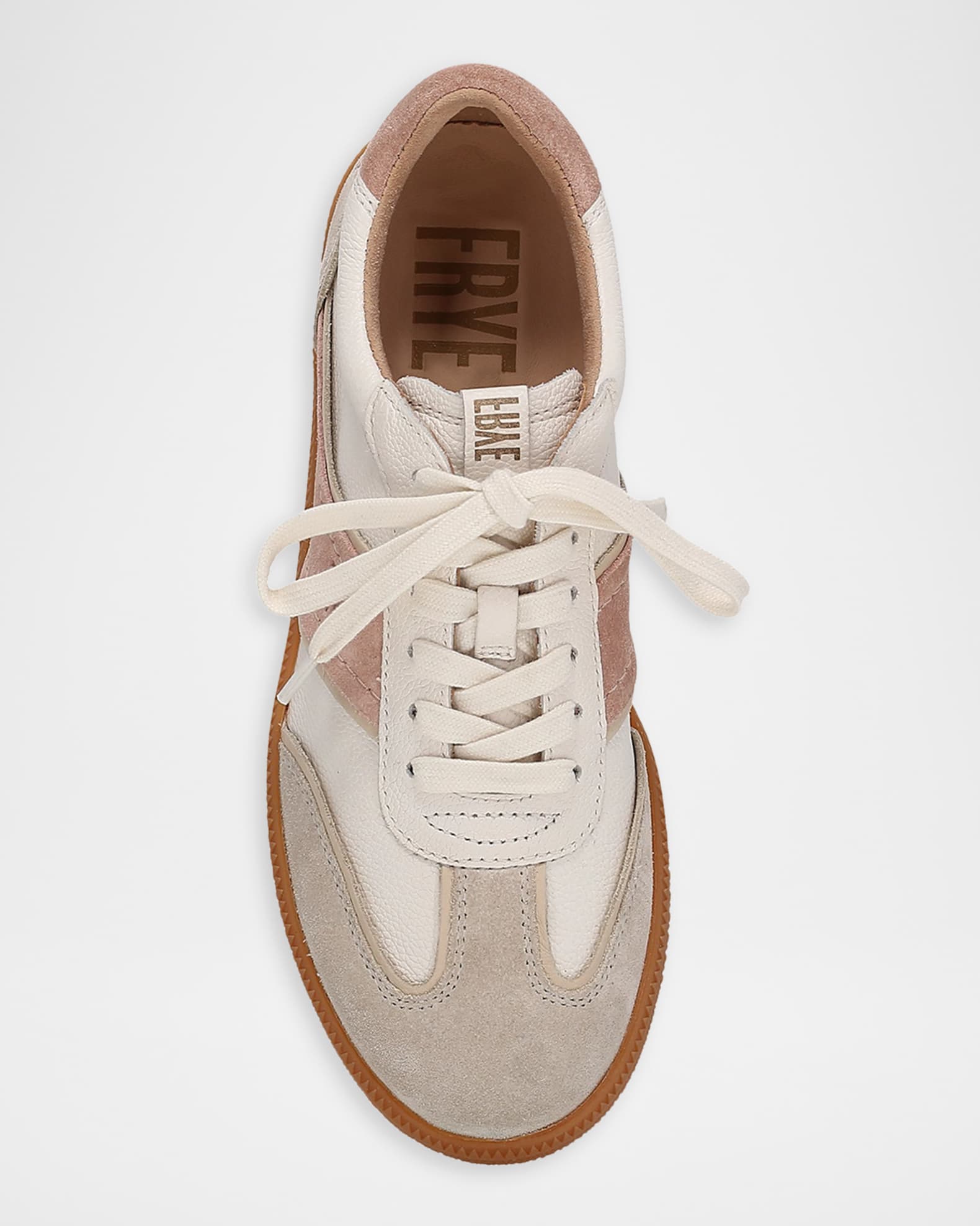 Frye Milly Mixed Leather Low-Top Sneakers | Neiman Marcus