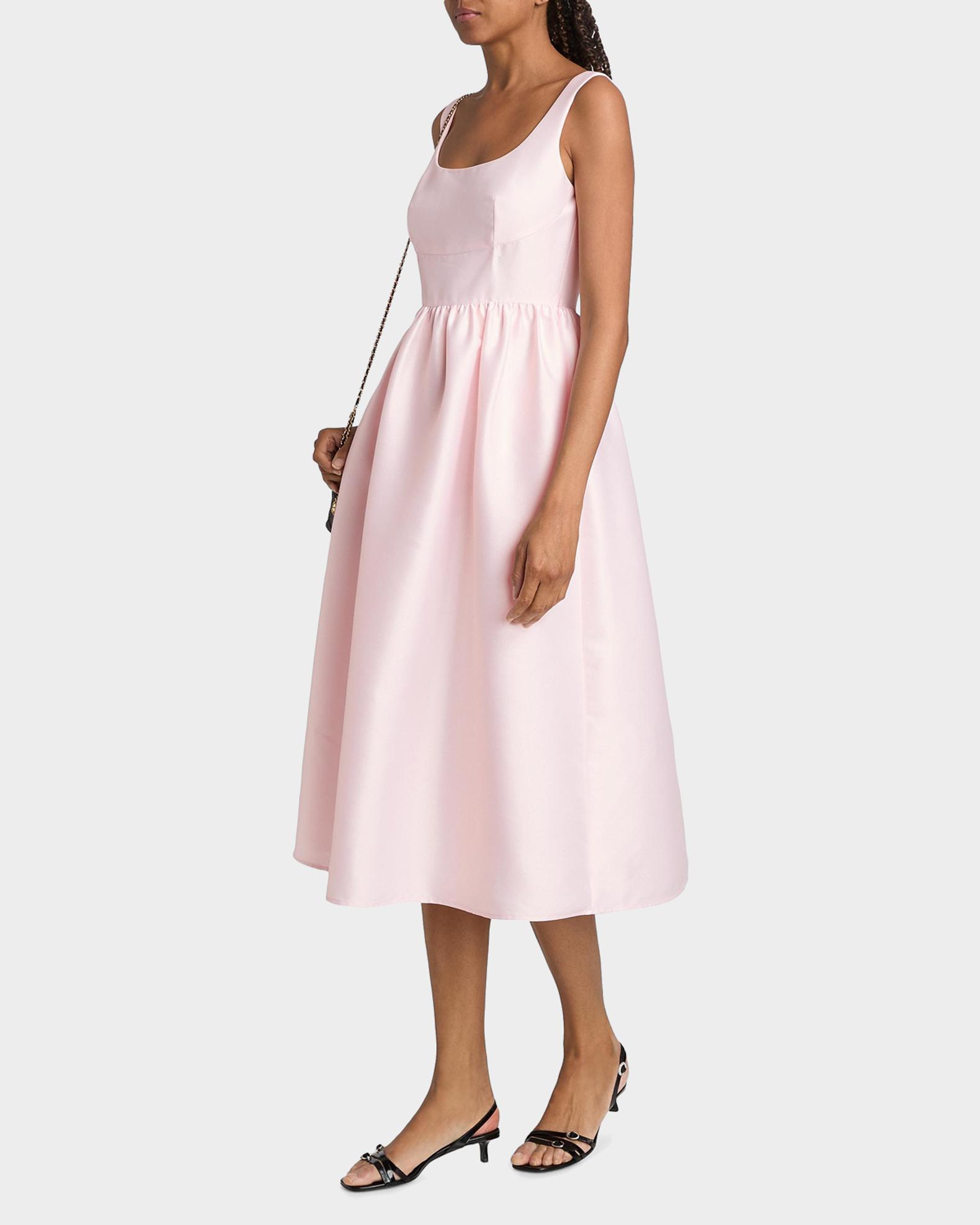 taffeta midi dress self portrait Pink Taffeta Belted Midi Dress