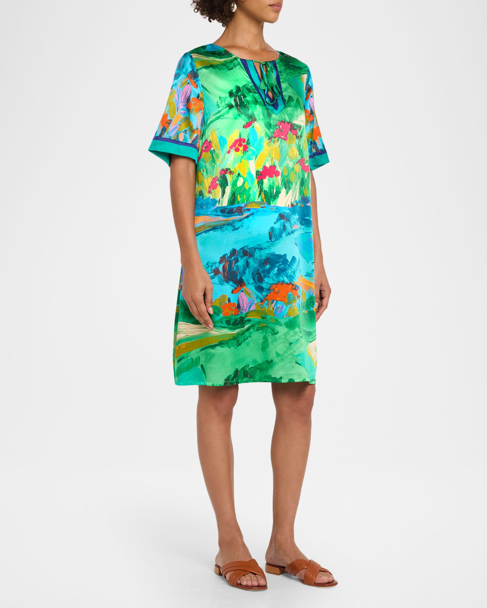 a line tea length formal dress Tyler Boe