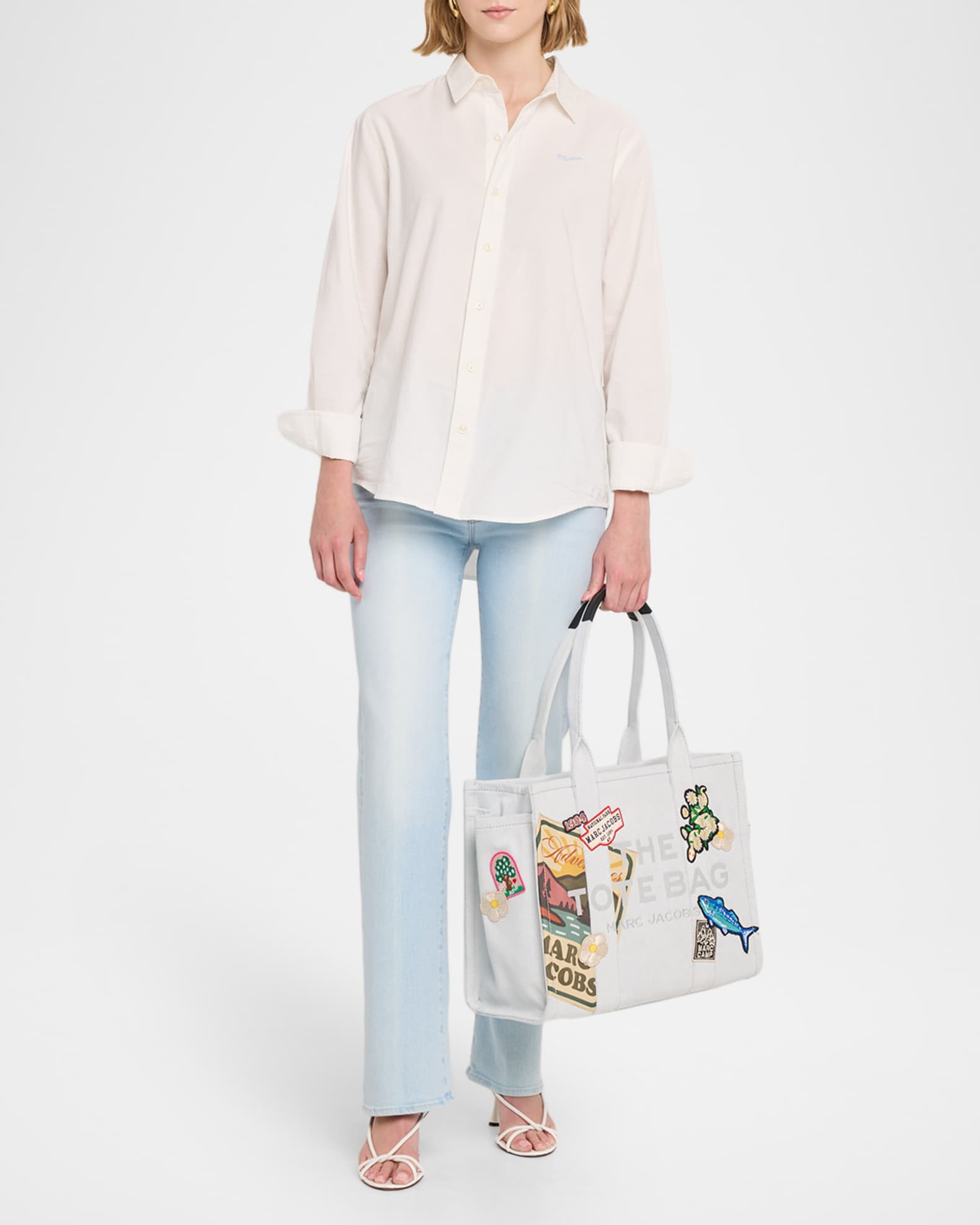 Marc Jacobs The Camp Patchwork Denim Large Tote Bag | Neiman Marcus