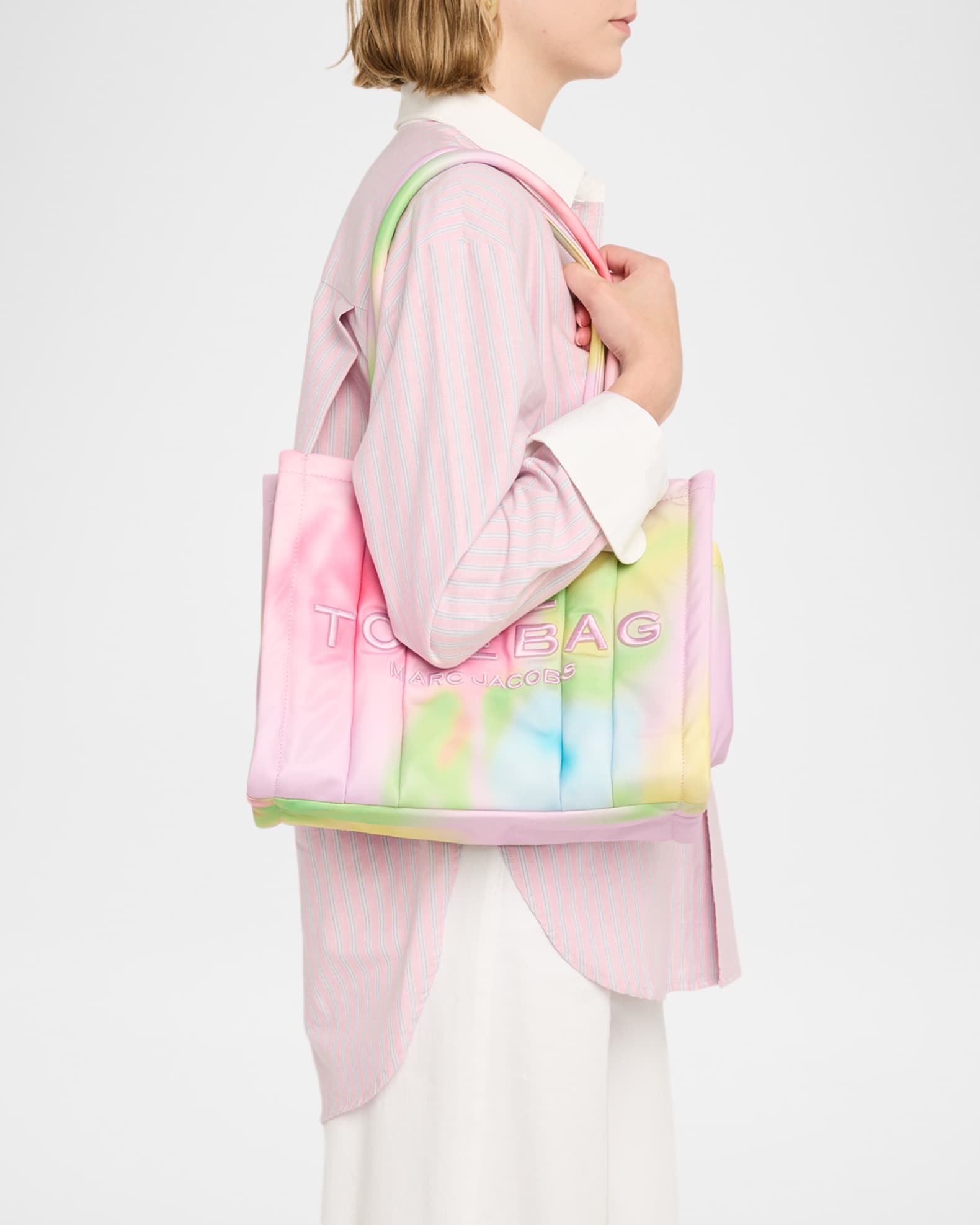 Marc Jacobs The Blurred Floral Medium Puffy Nylon Tote Bag