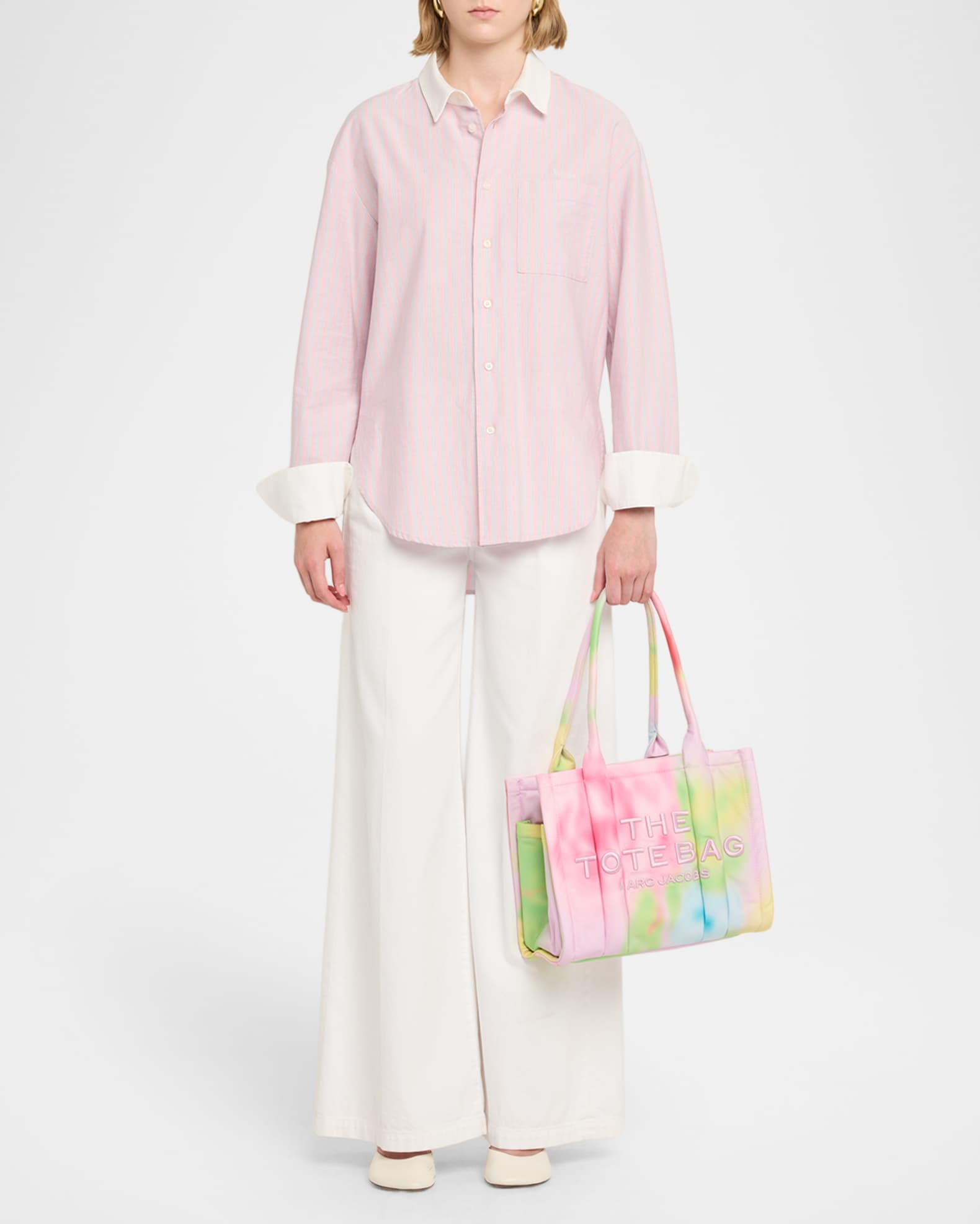 MARC JACOBS THE TOTE BAG フローラルプリント Marc Jacobs The Blurred Floral Medium Puffy Nylon Tote Bag