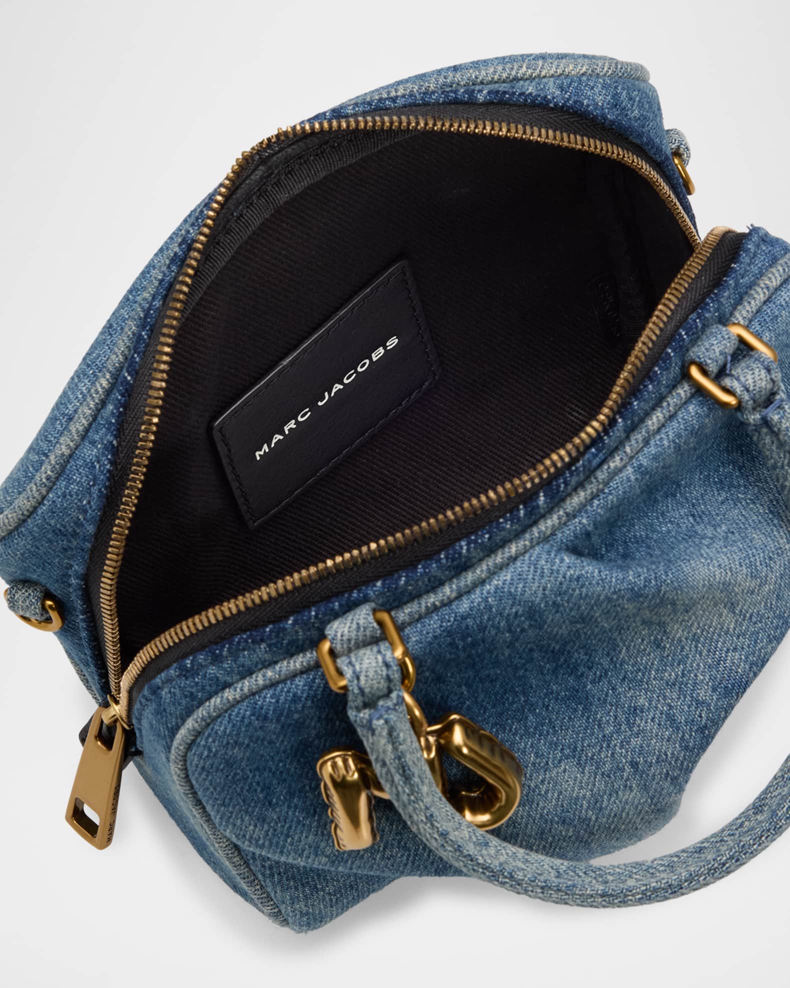 Marc Jacobs The Denim Mini Wave Top-Handle Bag | Neiman Marcus