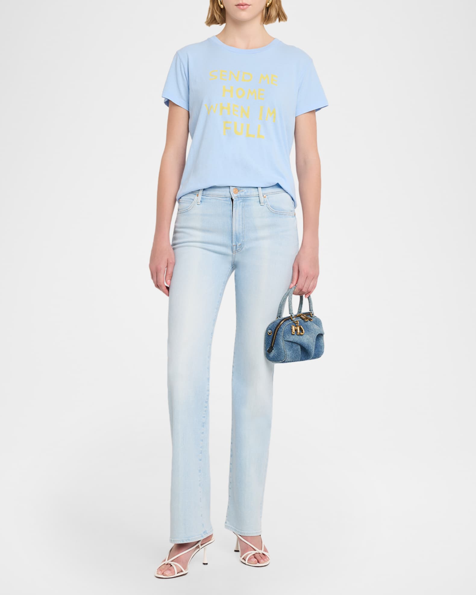Marc Jacobs The Denim Mini Wave Top-Handle Bag | Neiman Marcus