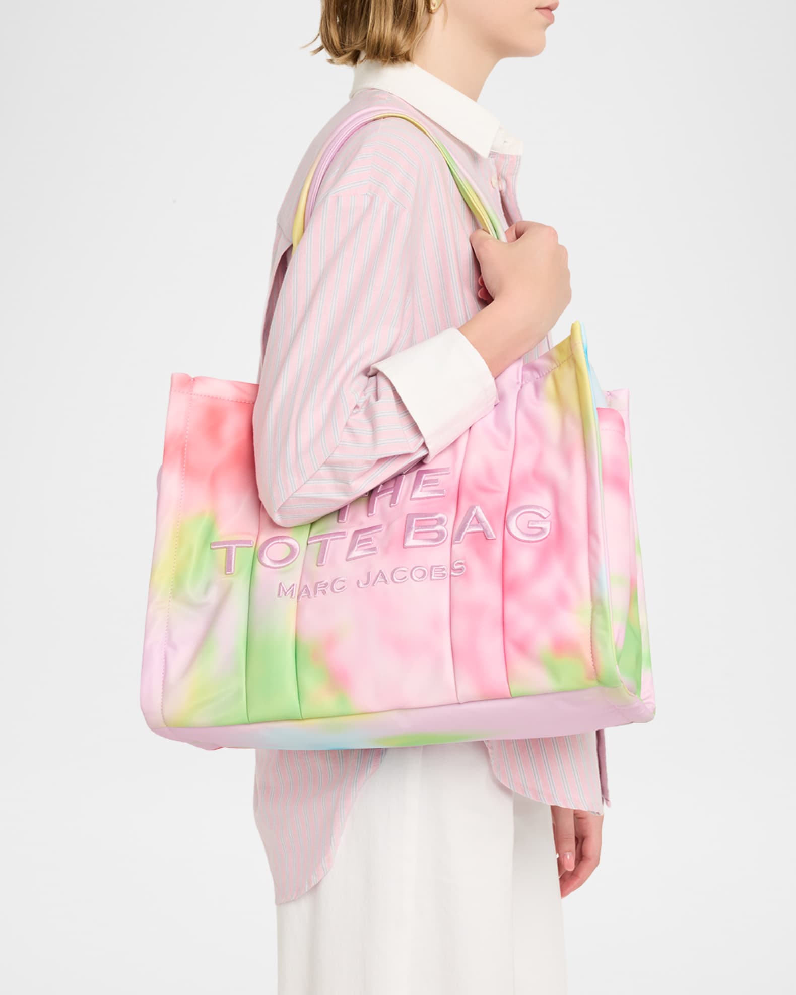 Marc Jacobs The Blurred Floral Large Puffy Nylon Tote Bag | Neiman