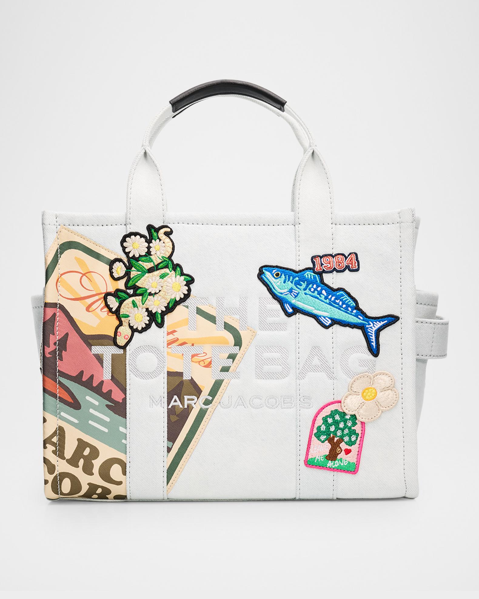 Marc Jacobs The Camp Patchwork Denim Medium Tote Bag | Neiman Marcus
