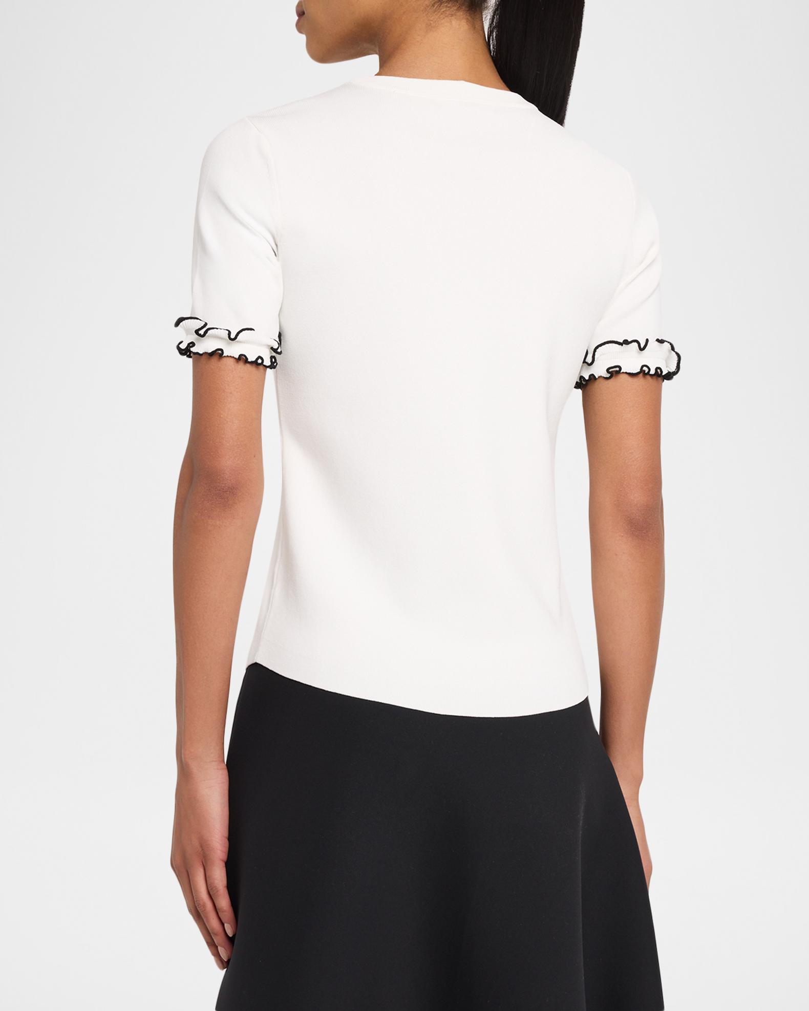 Elie Tahari The Rose Ruffle Short-Sleeve Shirt | Neiman Marcus