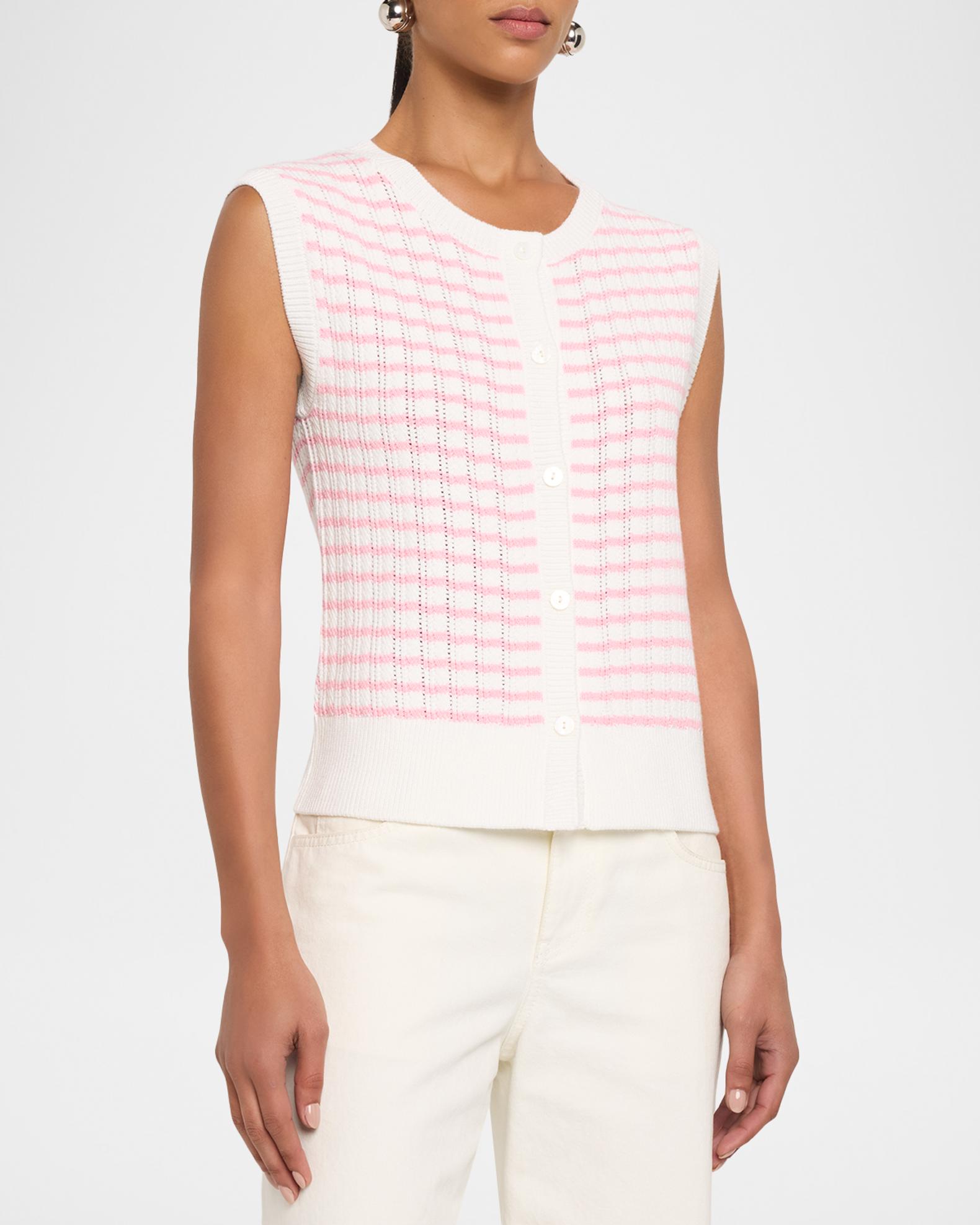 Elie Tahari The Dana Sleeveless Striped Sweater | Neiman Marcus