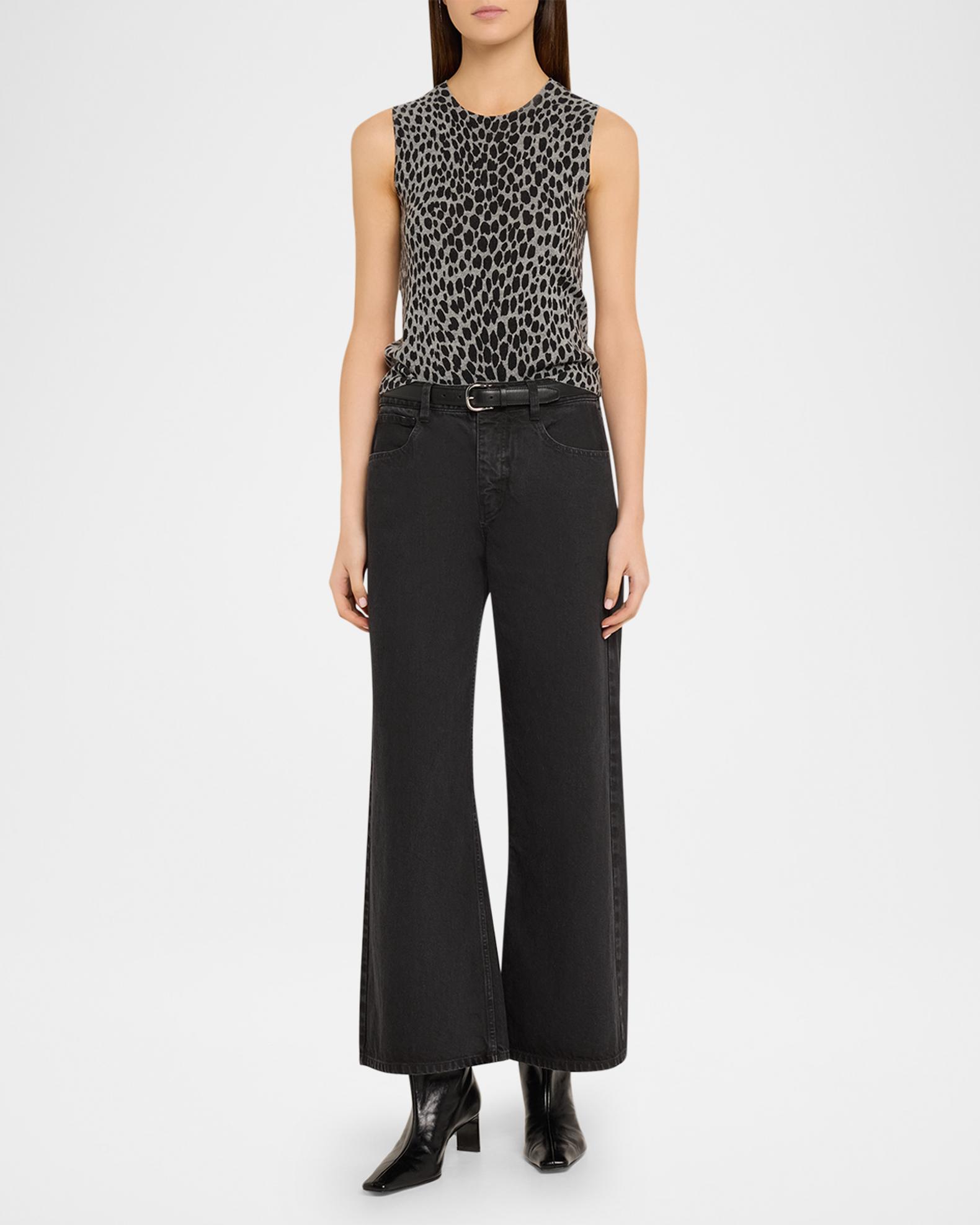 Nili Lotan Nessa Cheetah Cashmere Sweater Tank | Neiman Marcus