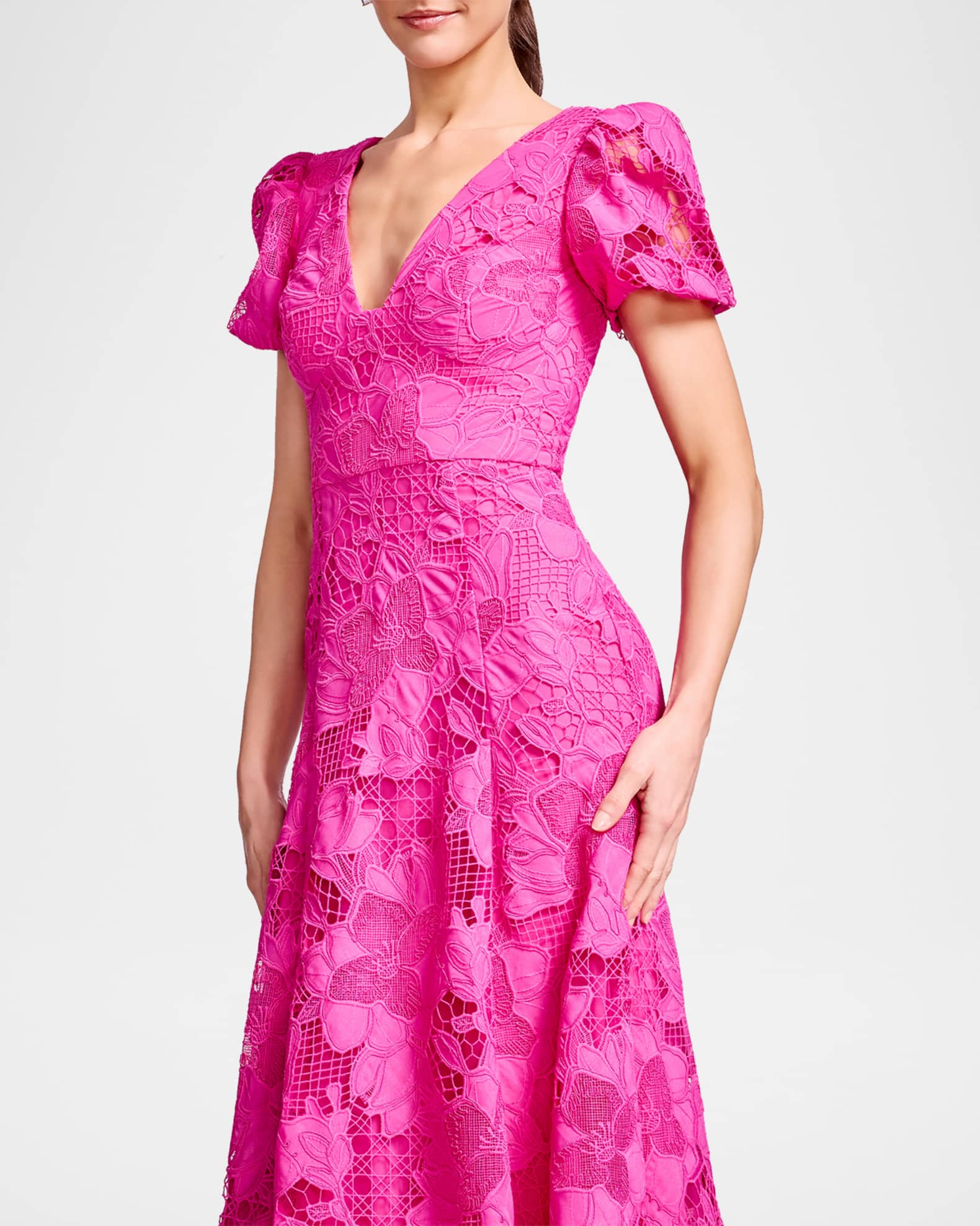dress the population neiman marcus Dress the Population Black Label Connor Strapless Beaded Floral Applique  Gown